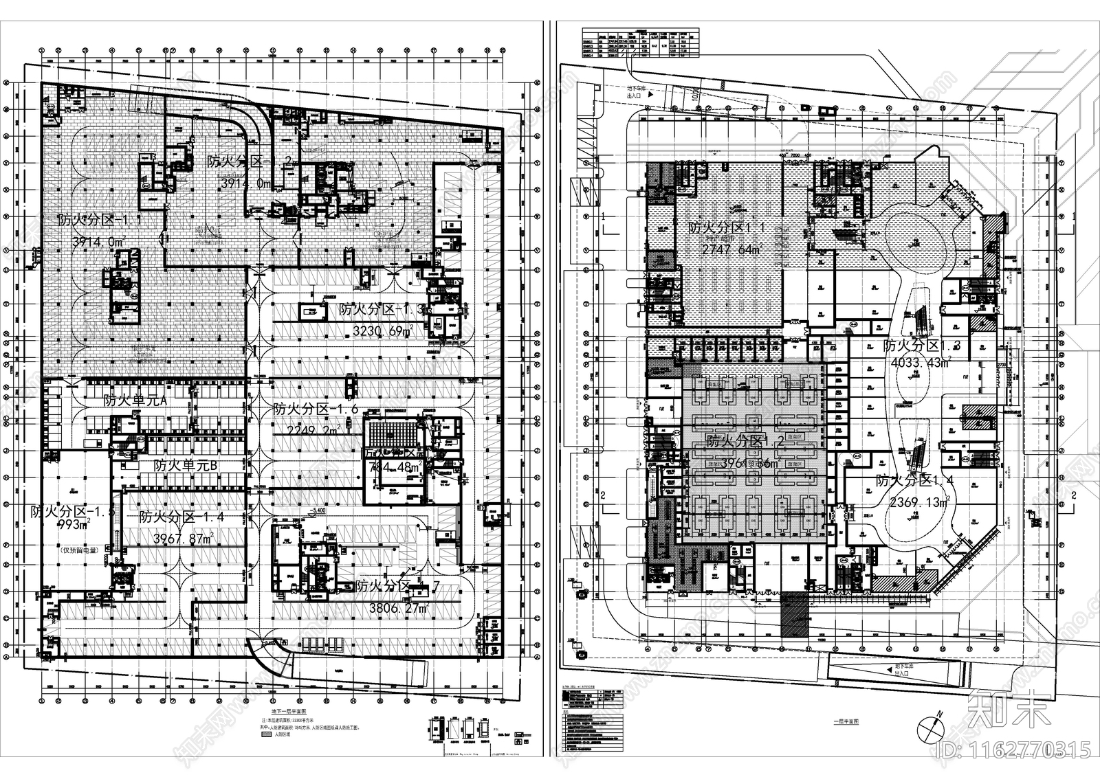 现代简约商业综合体cad施工图下载【ID:1162770315】