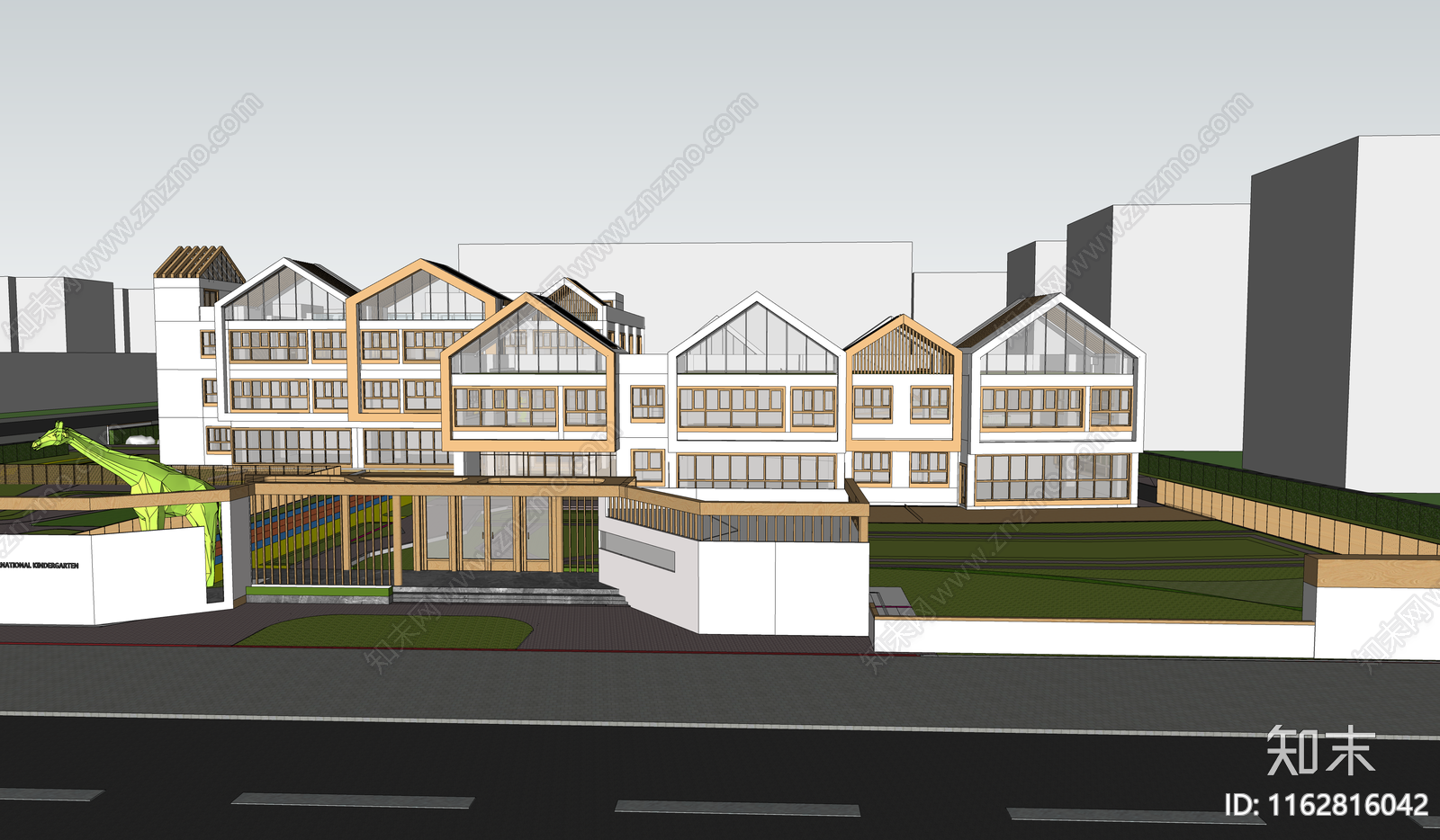 现代幼儿园SU模型下载【ID:1162816042】