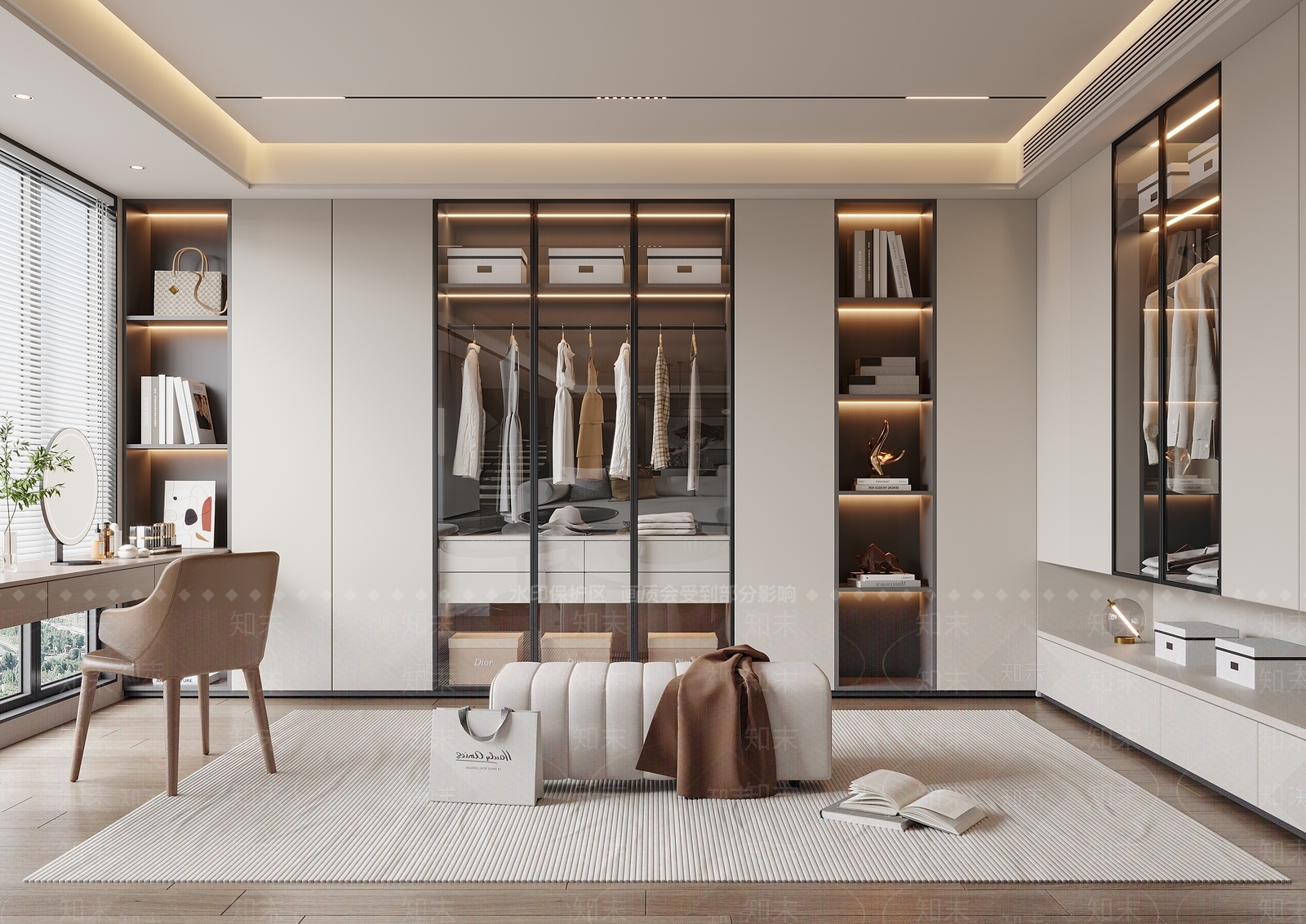 现代衣帽间3D模型下载【ID:1162779051】