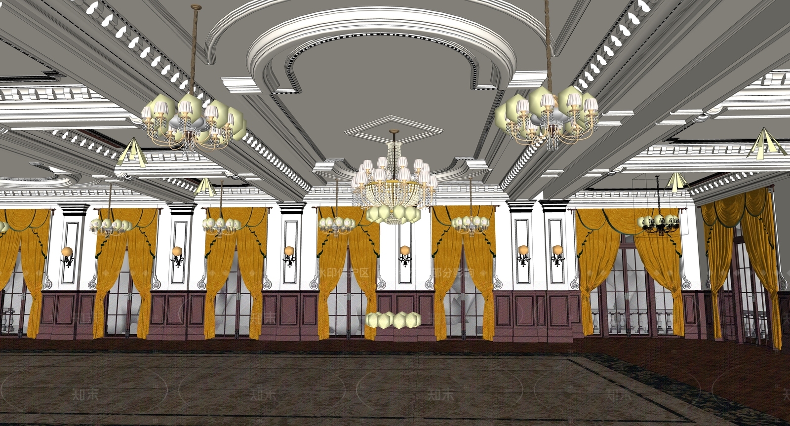 欧式风格建筑SU模型下载【ID:1215989333】