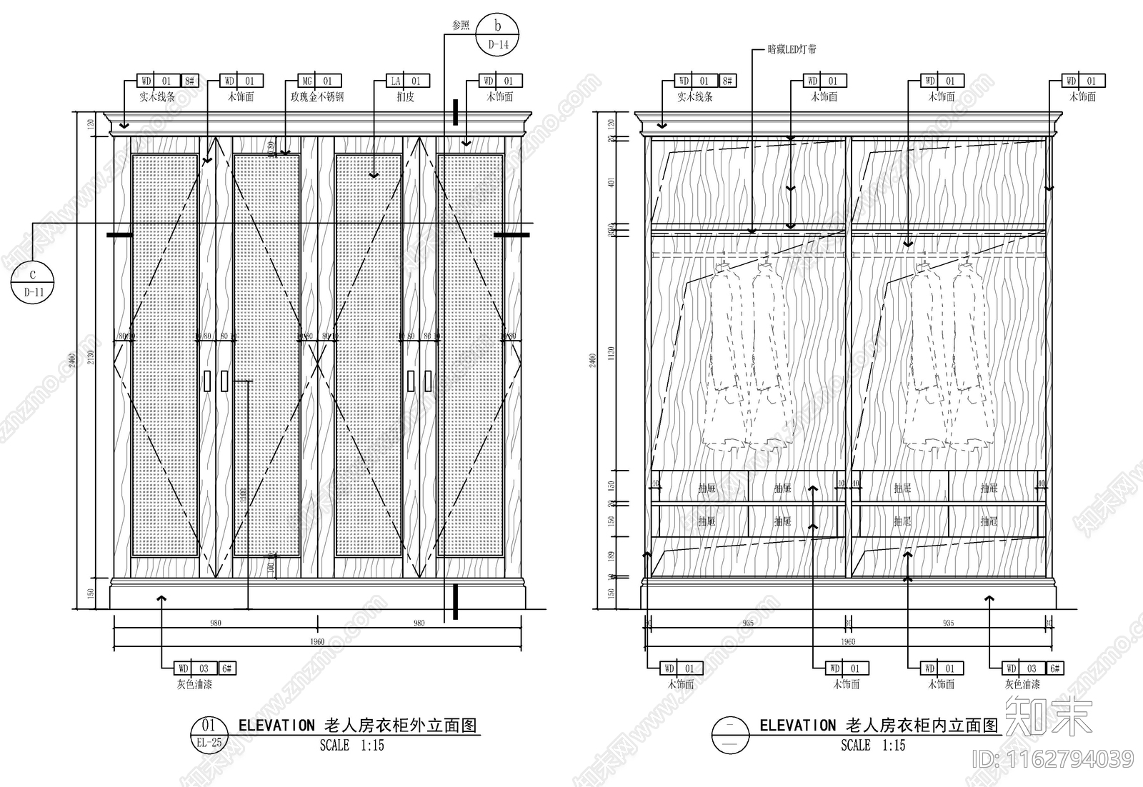 欧式家具节点详图cad施工图下载【ID:1162794039】