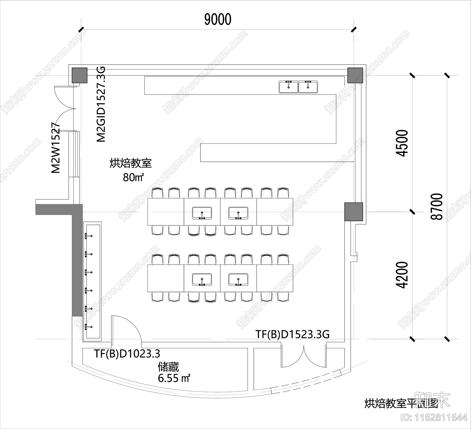 现代幼儿园建筑施工图下载【ID:1162811644】