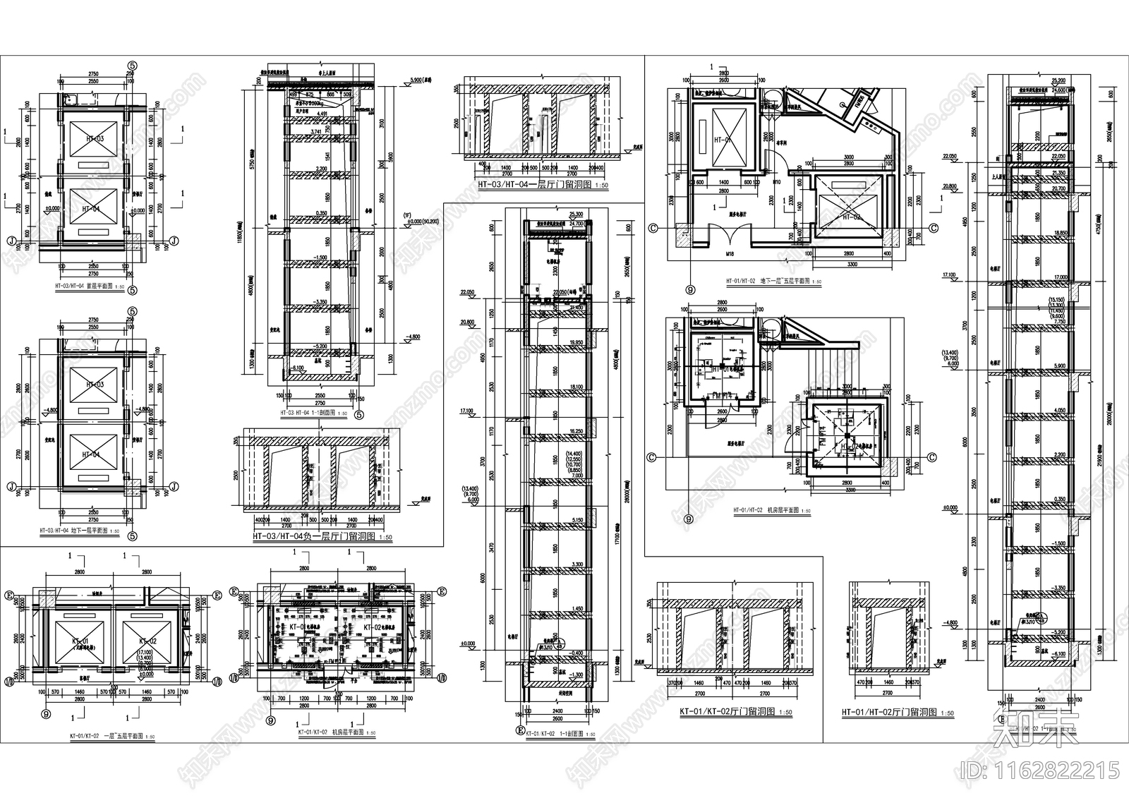 现代简约酒店建筑施工图下载【ID:1162822215】