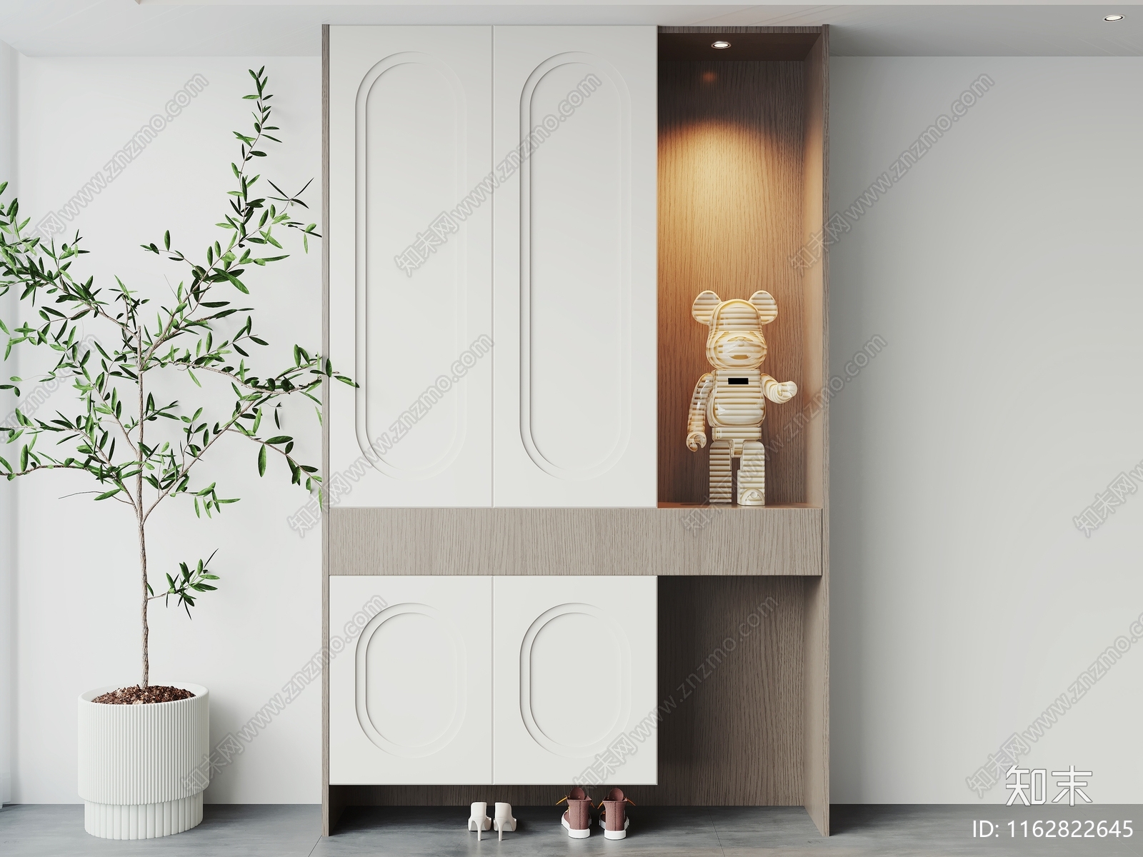 现代鞋柜3D模型下载【ID:1162822645】