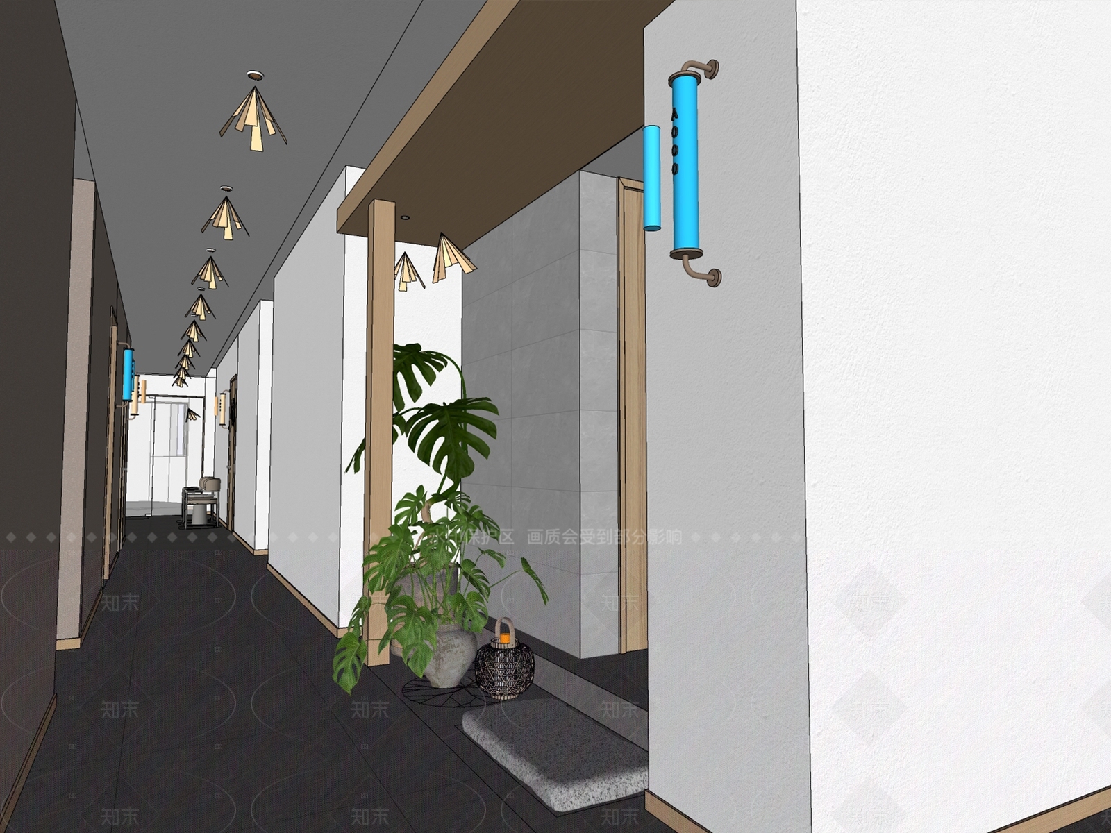 新中式棋牌室SU模型下载【ID:1162822939】