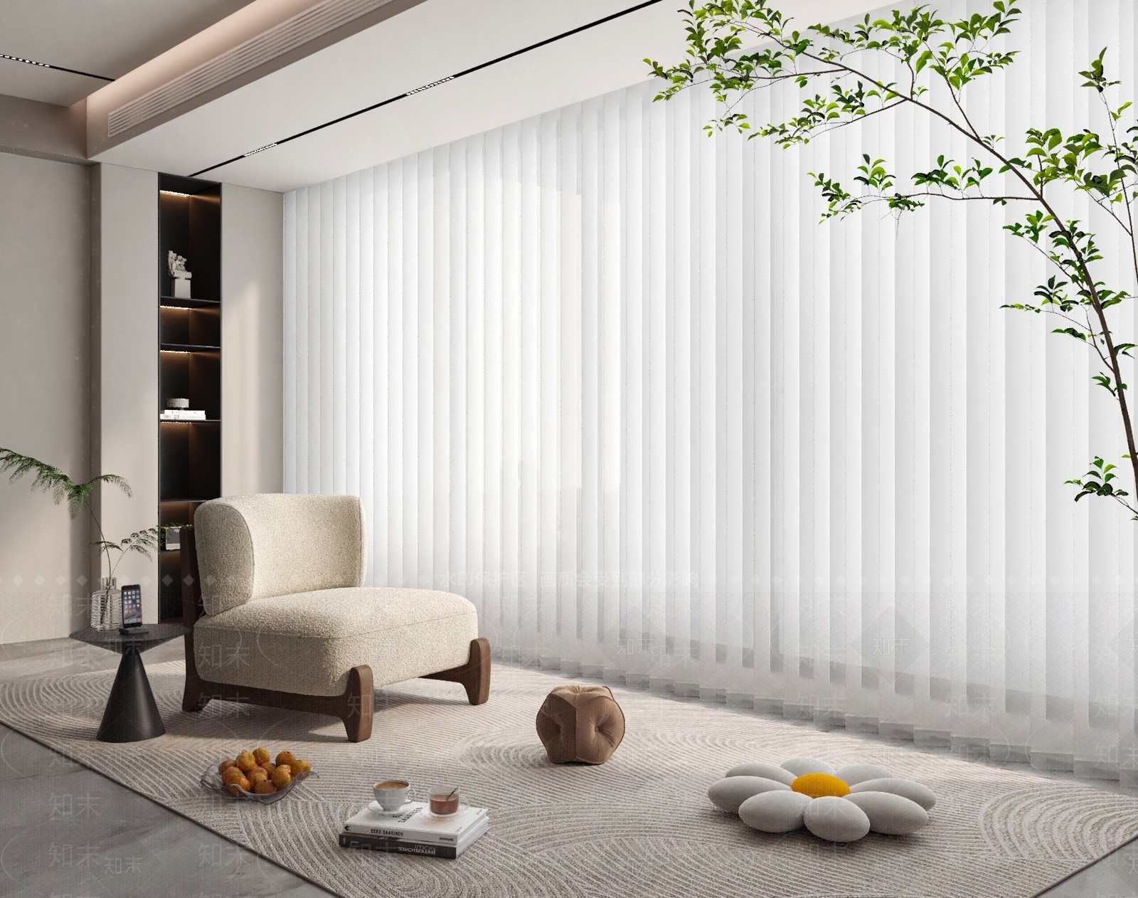 现代奶油阳台3D模型下载【ID:1162834140】