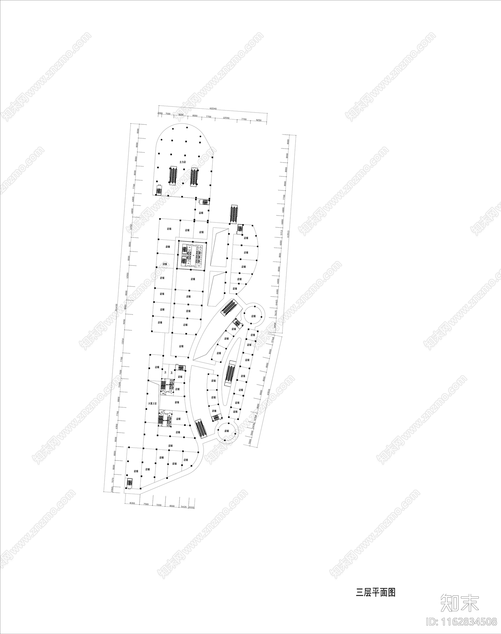 现代商业街cad施工图下载【ID:1162834508】