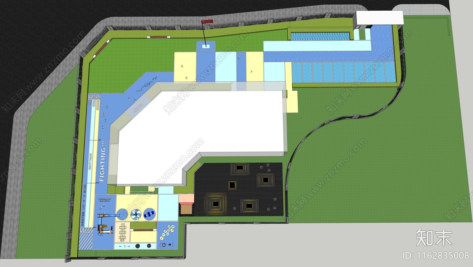 现代轻奢儿童游乐区SU模型下载【ID:1162835008】