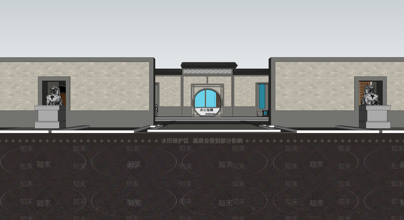 新中式其他商业建筑SU模型下载【ID:1162837378】