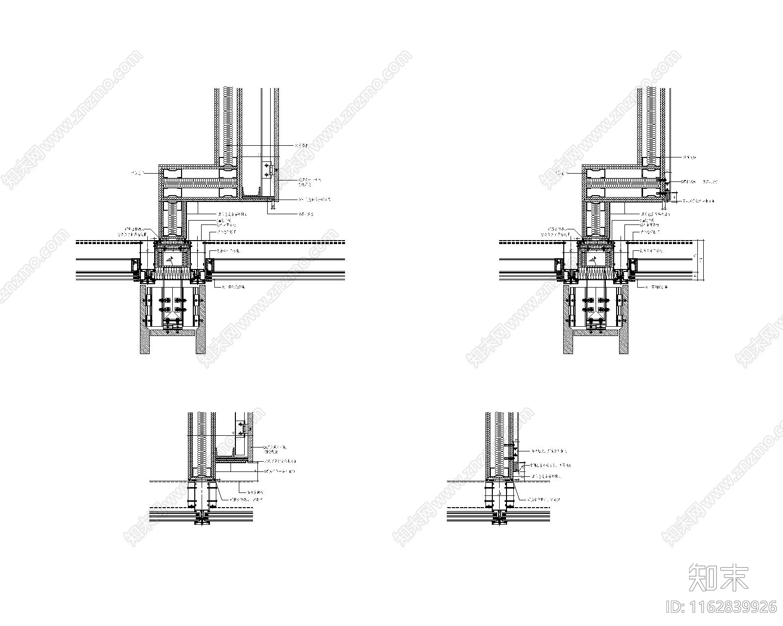 现代欧式墙面节点cad施工图下载【ID:1162839926】