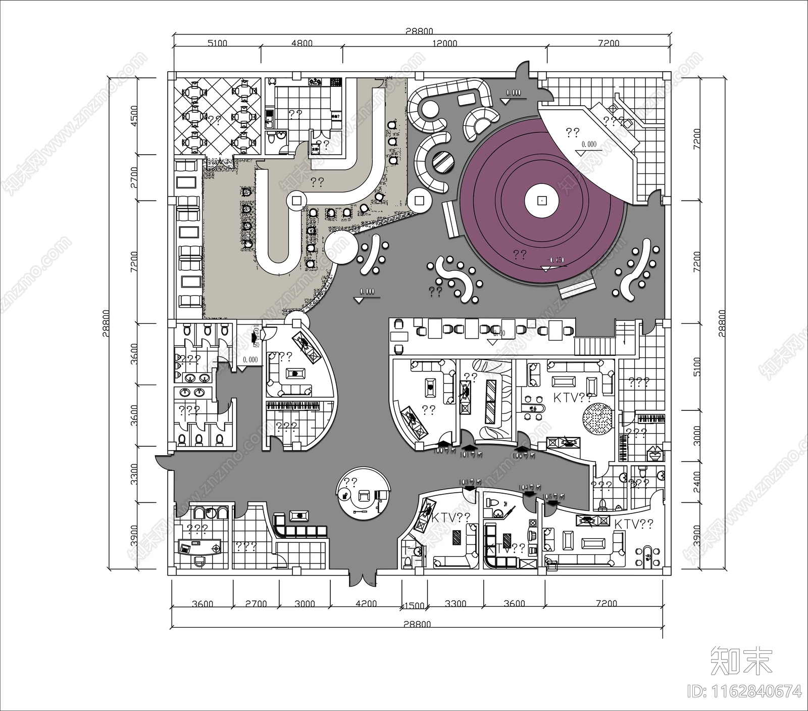 现代酒吧cad施工图下载【ID:1162840674】