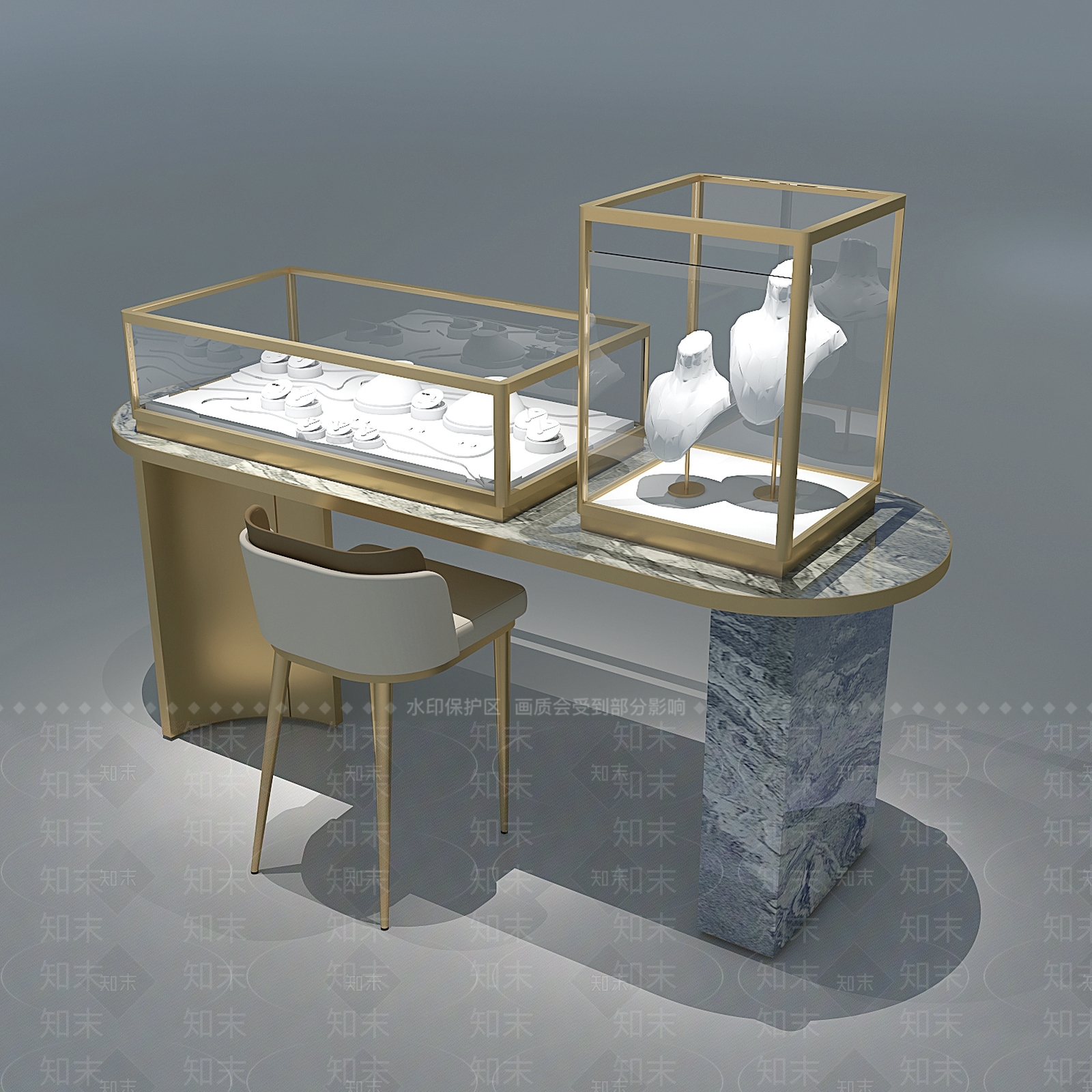 现代珠宝店3D模型下载【ID:1162840986】