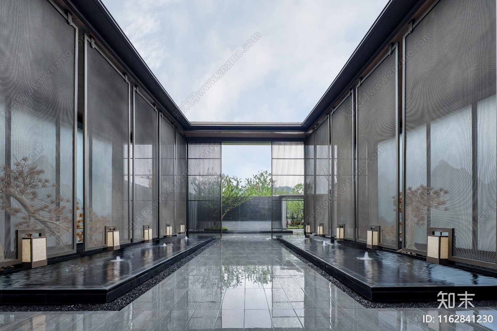 新中式现代水景节点施工图下载【ID:1162841230】