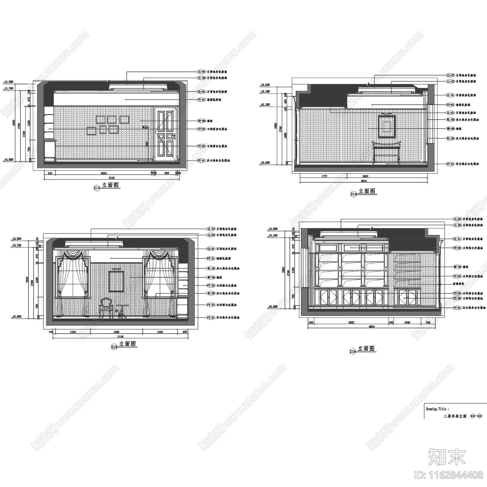 欧式三层别墅庄园室内家装cad施工图下载【ID:1162844408】