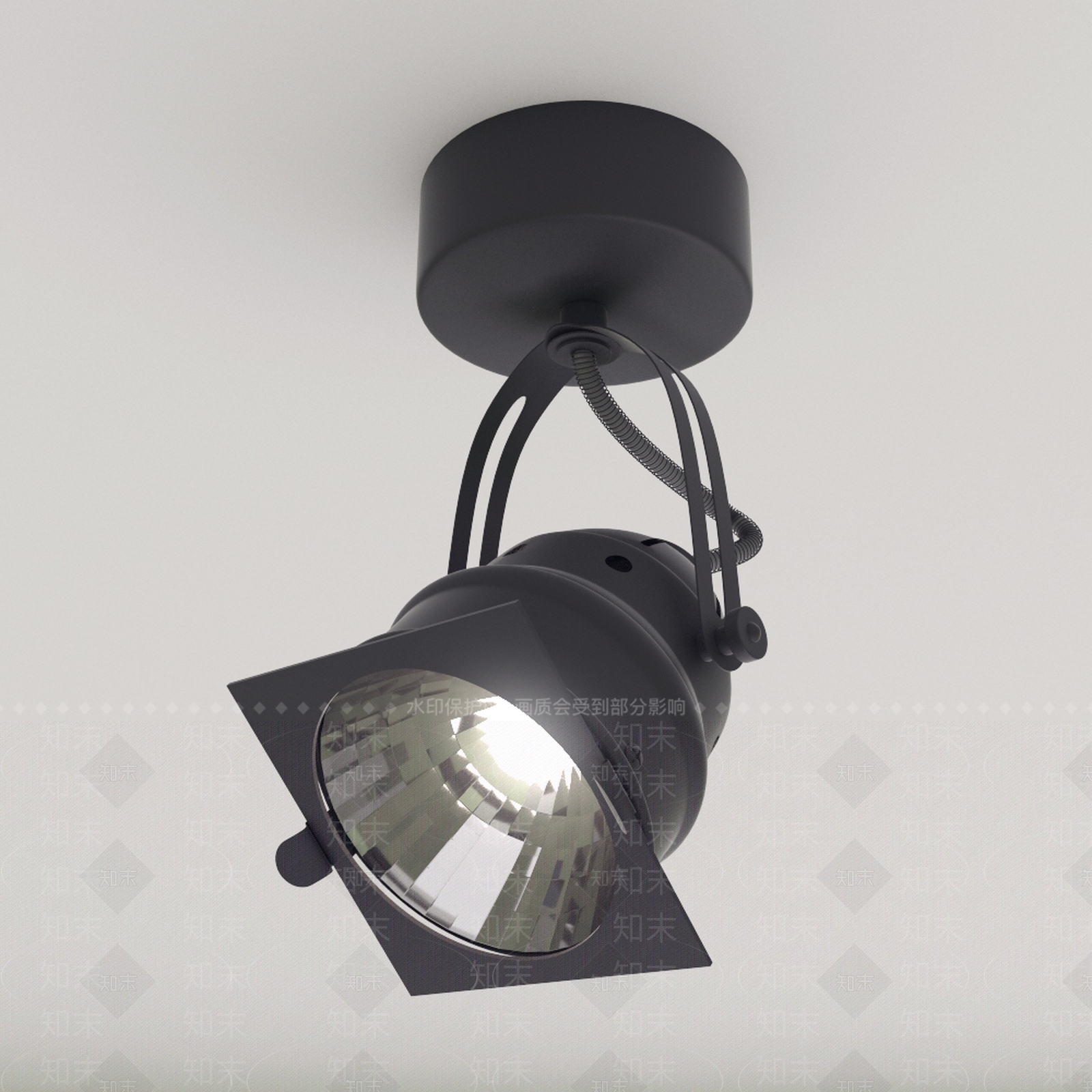 现代新中式射灯3D模型下载【ID:1162844411】