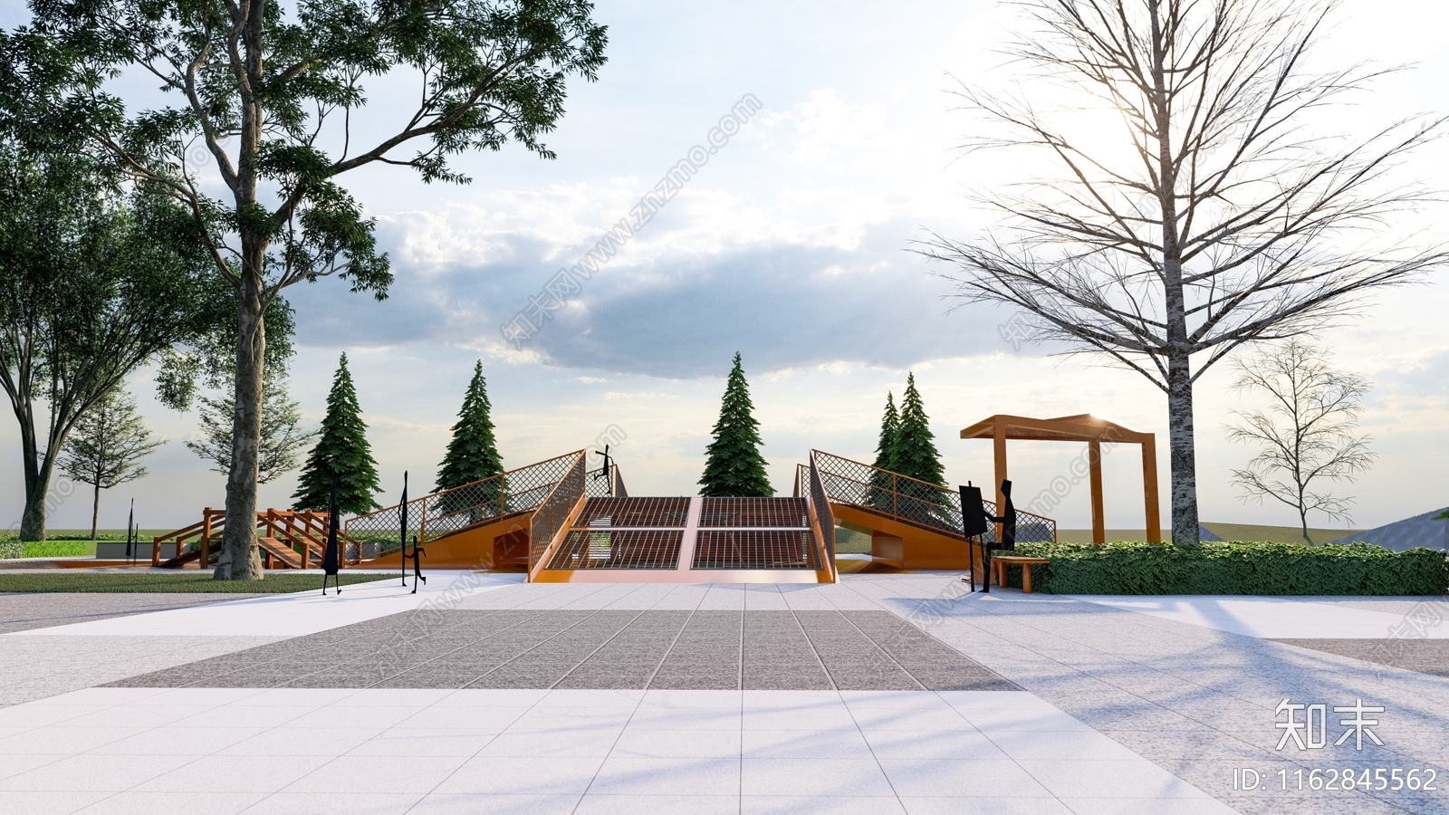 现代口袋公园SU模型下载【ID:1162845562】