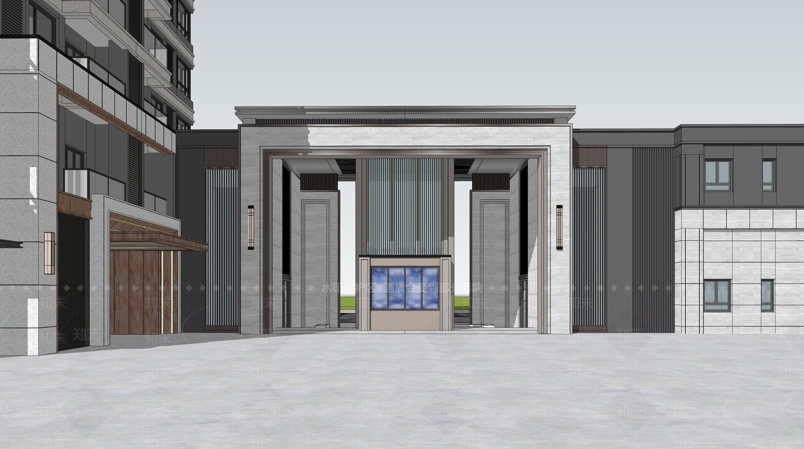 现代新中式其他商业建筑SU模型下载【ID:1162858746】
