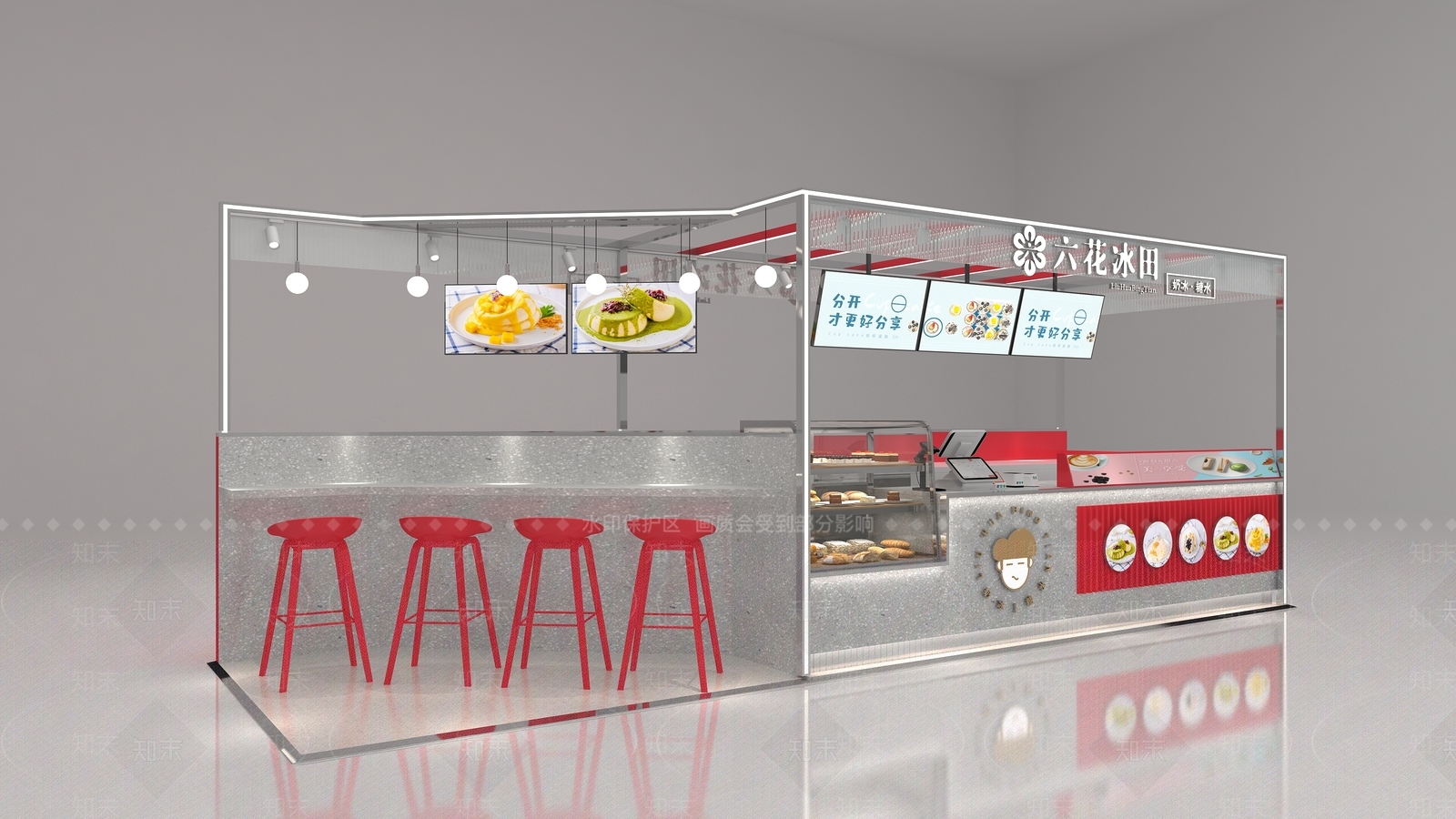 现代奶茶店3D模型下载【ID:1162861331】