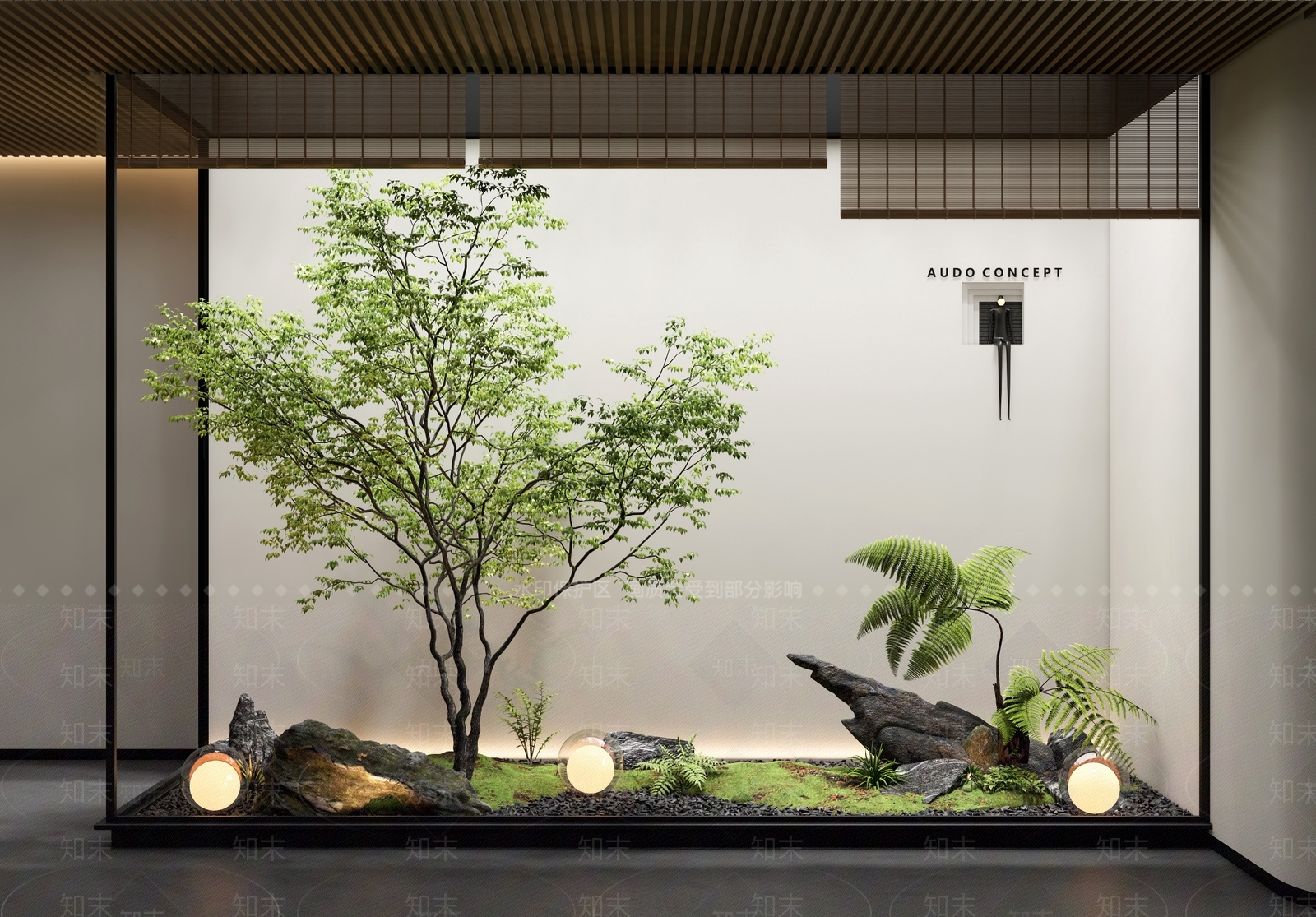 现代禅意室内景观3D模型下载【ID:1162862658】