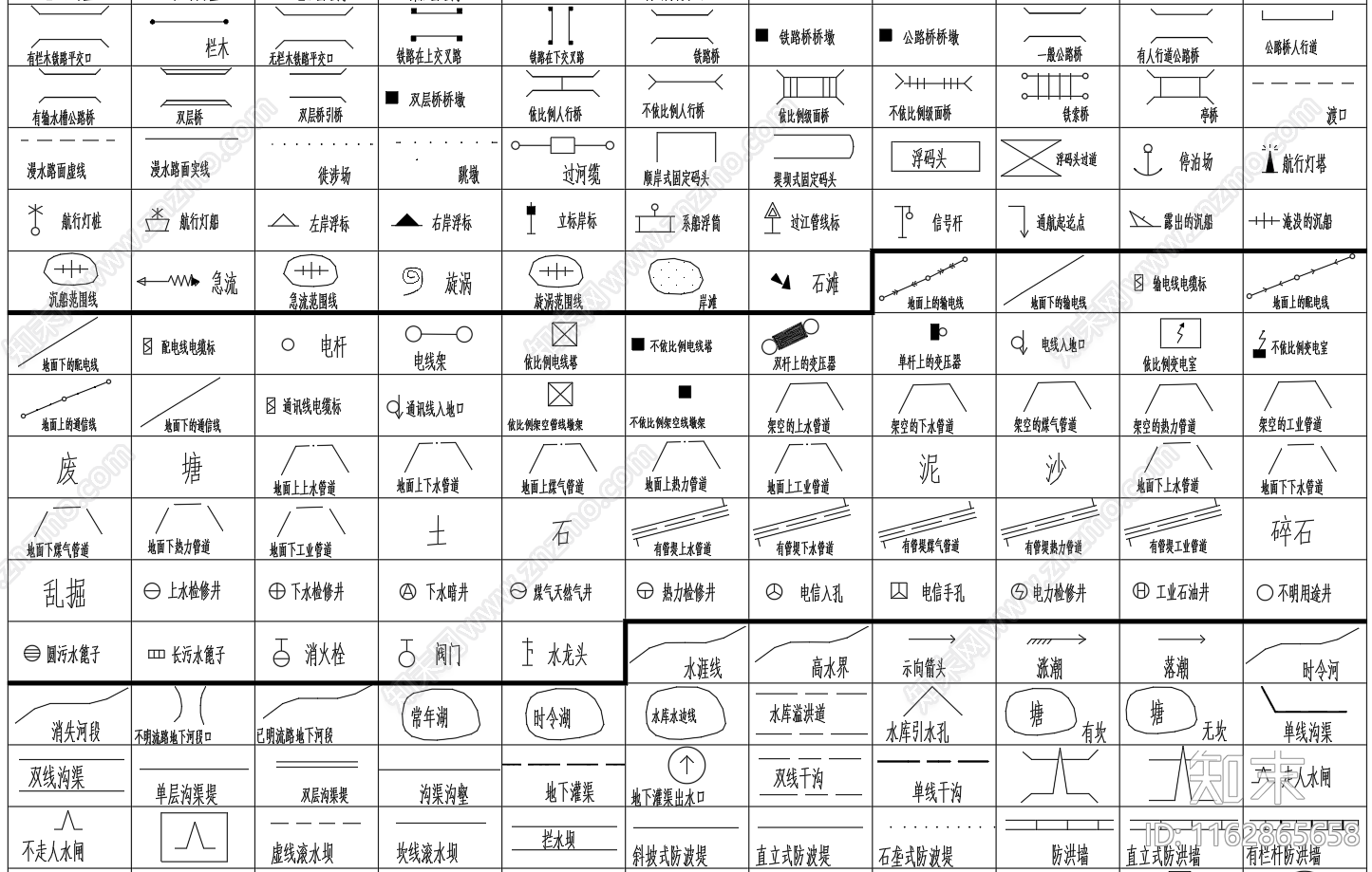 现代图例cad施工图下载【ID:1162865658】