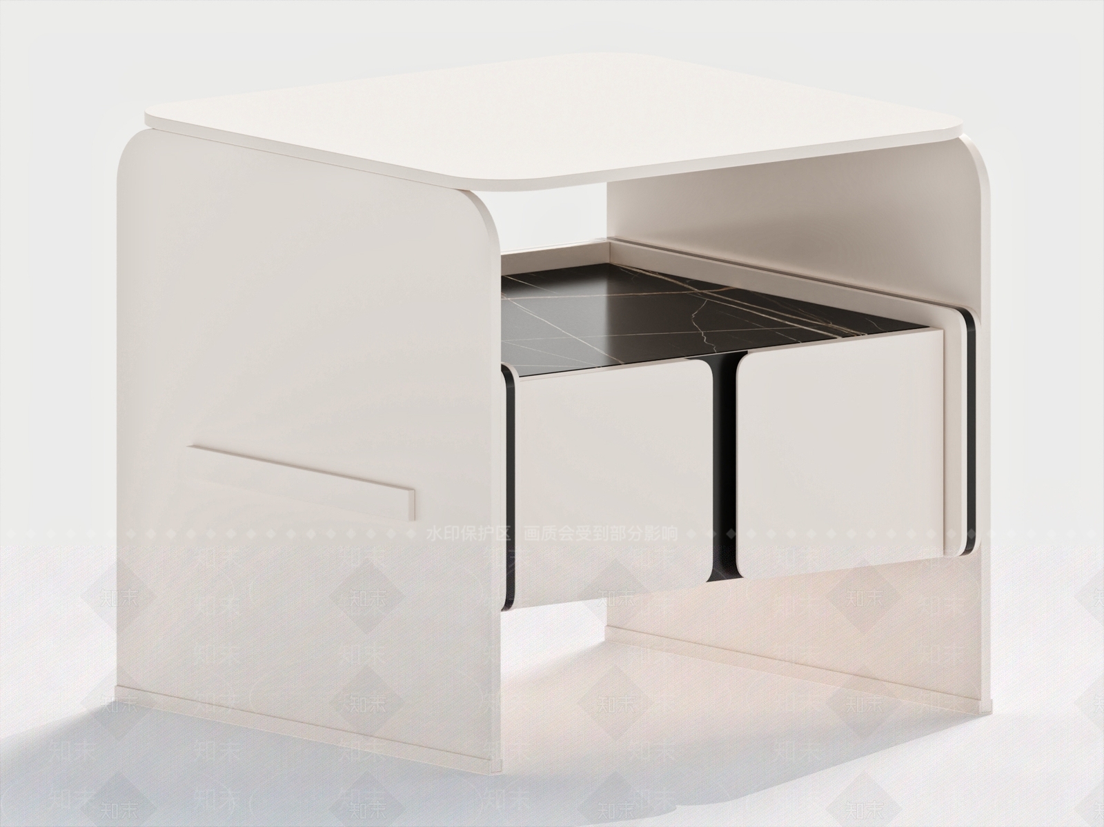 现代床头柜3D模型下载【ID:1162868427】
