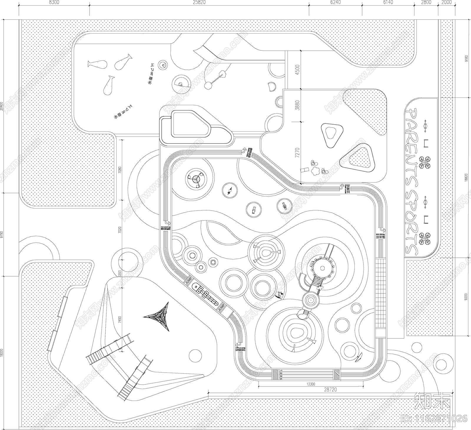 现代其他景观cad施工图下载【ID:1162871026】