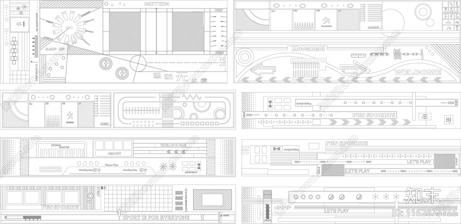 现代小区景观施工图下载【ID:1162873755】