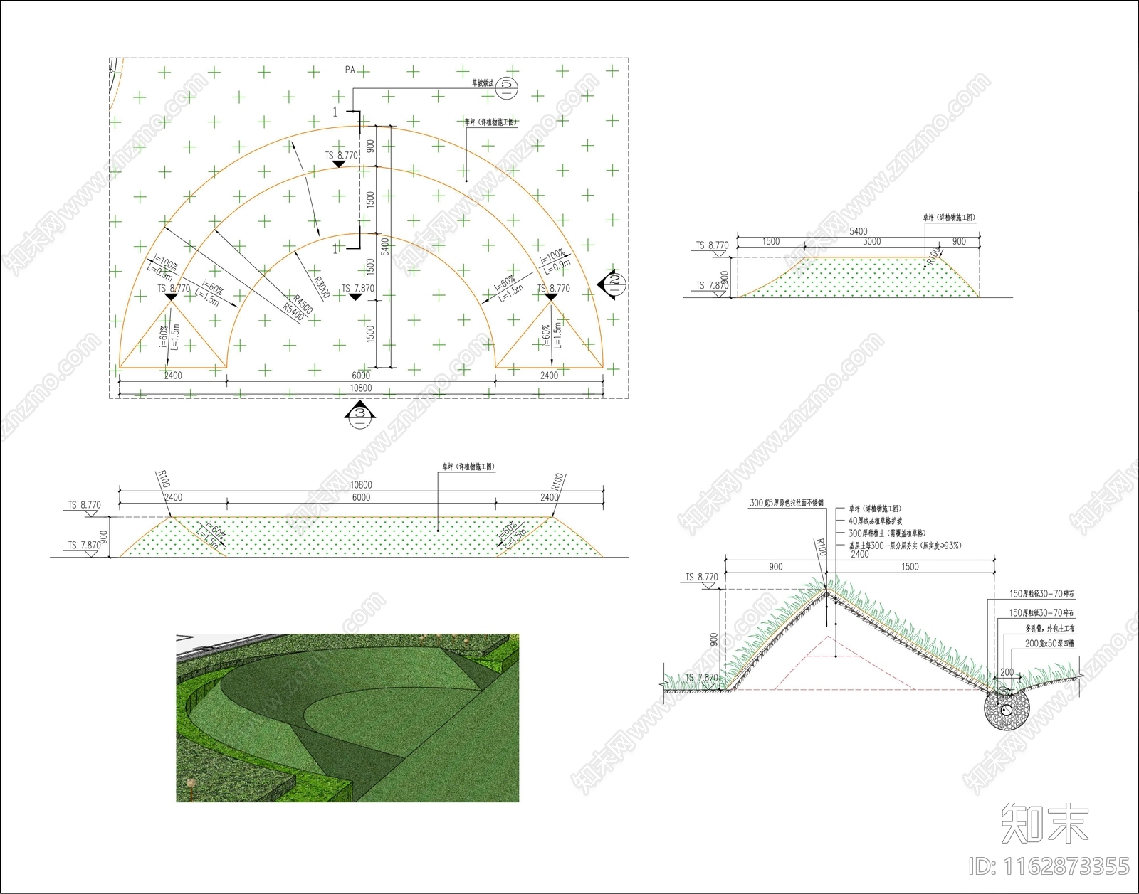 现代微地形图库施工图下载【ID:1162873355】