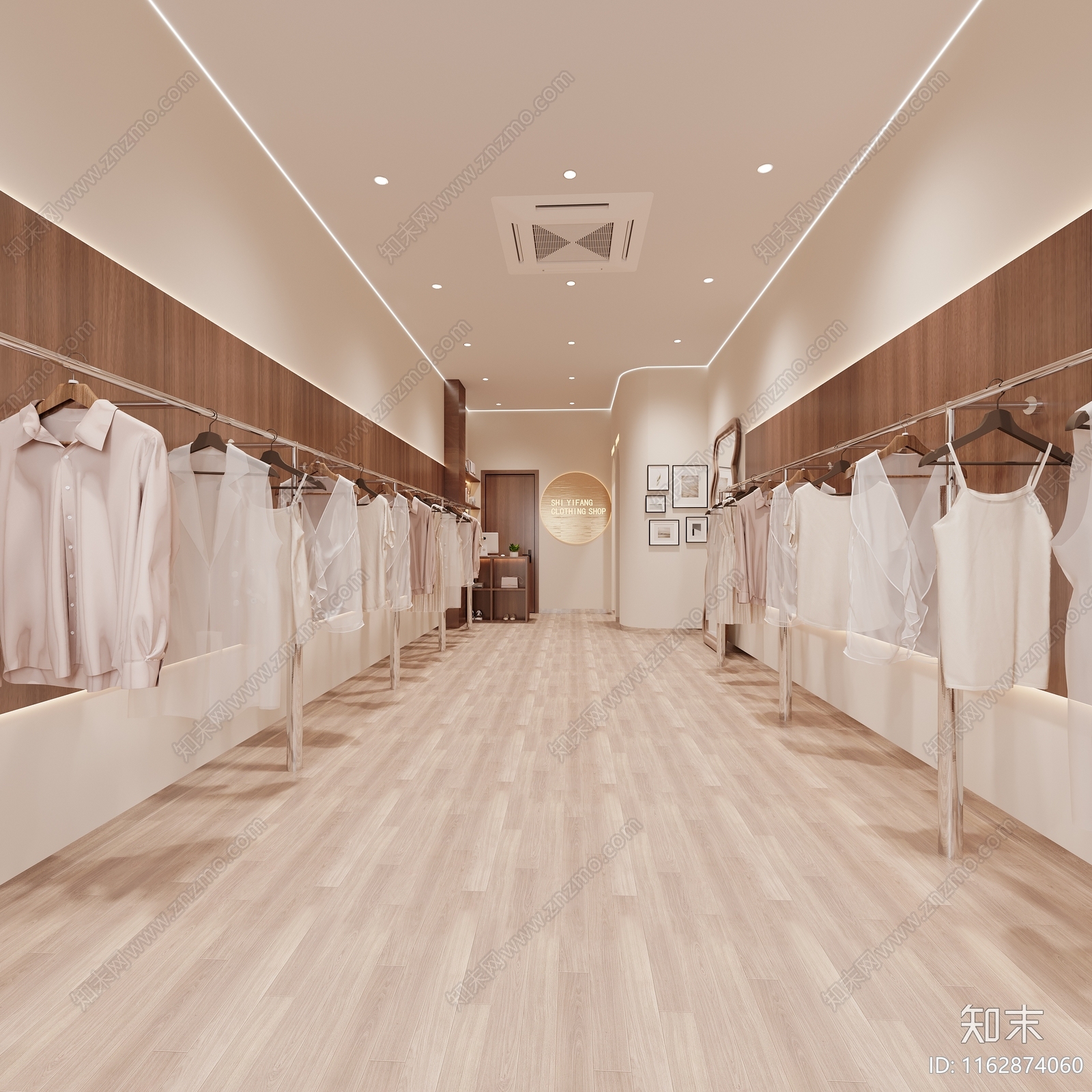 现代轻奢服装店3D模型下载【ID:1162874060】