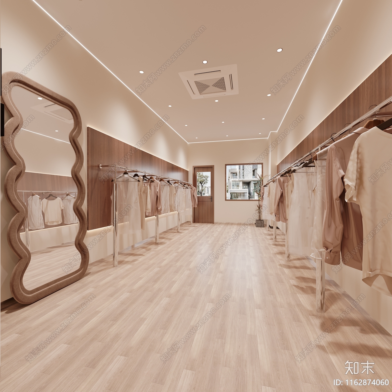 现代轻奢服装店3D模型下载【ID:1162874060】