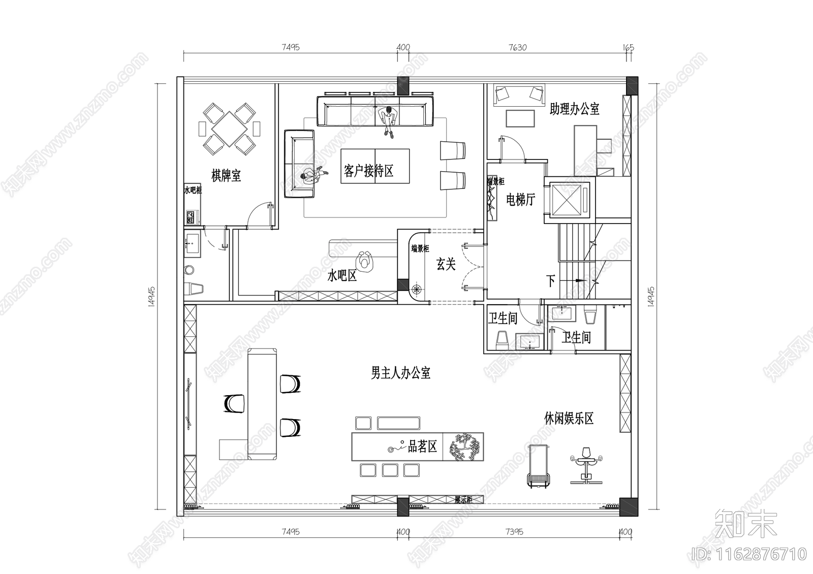 工装平面图cad施工图下载【ID:1162876710】