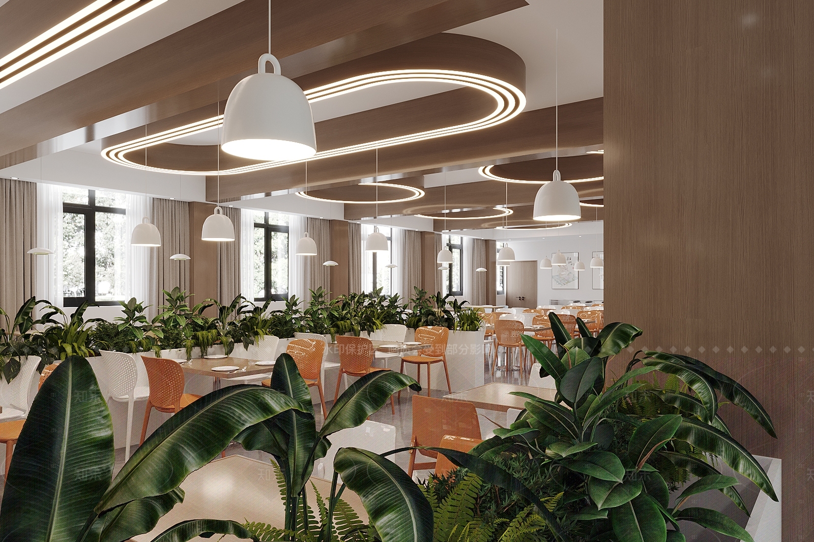 现代新中式自助餐厅3D模型下载【ID:1162883833】