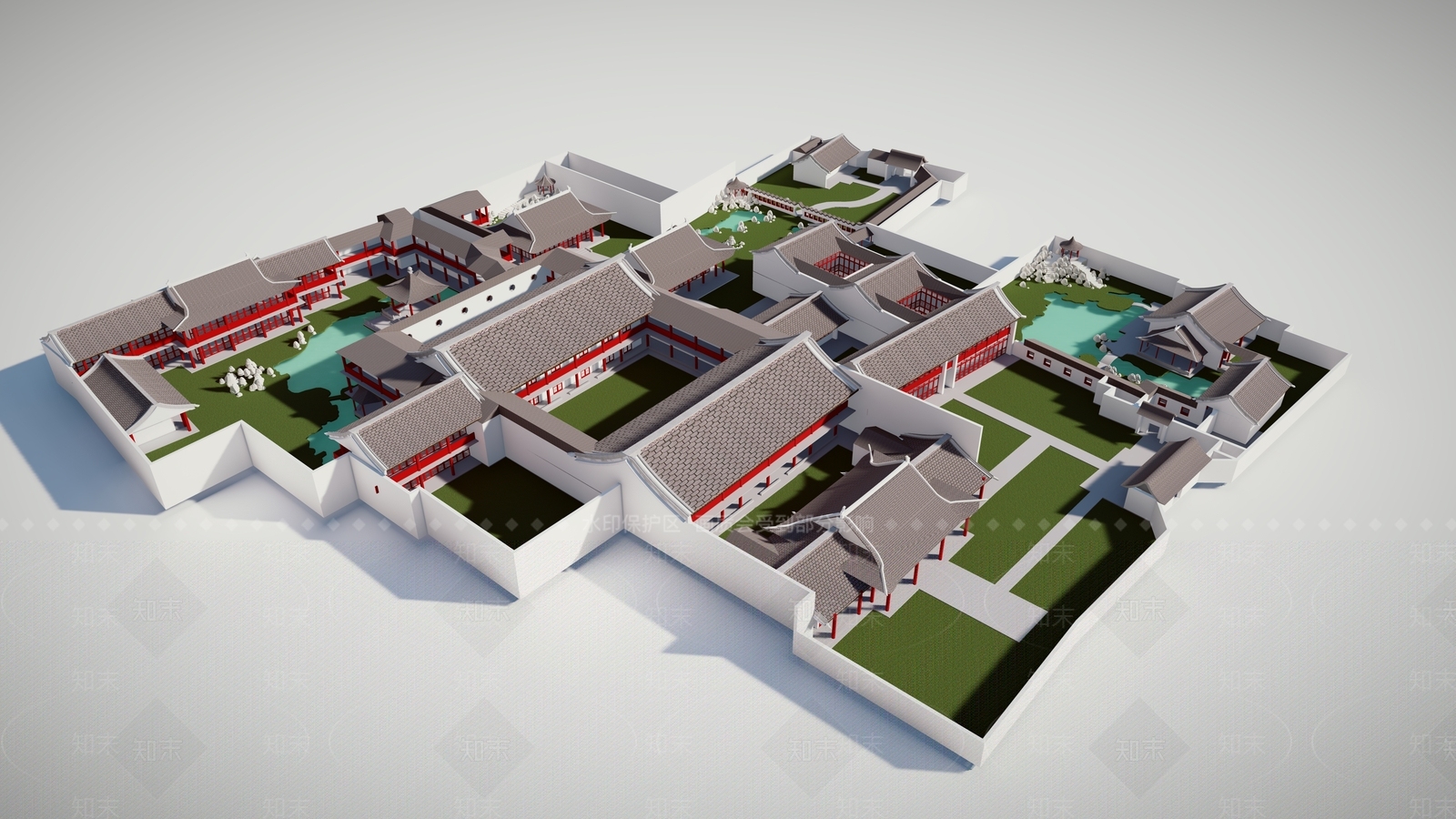 中式复古古建筑SU模型下载【ID:1162882813】