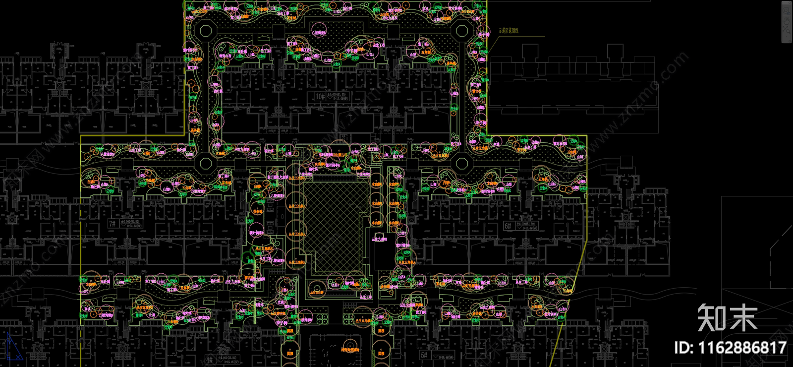 现代新中式小区景观施工图下载【ID:1162886817】