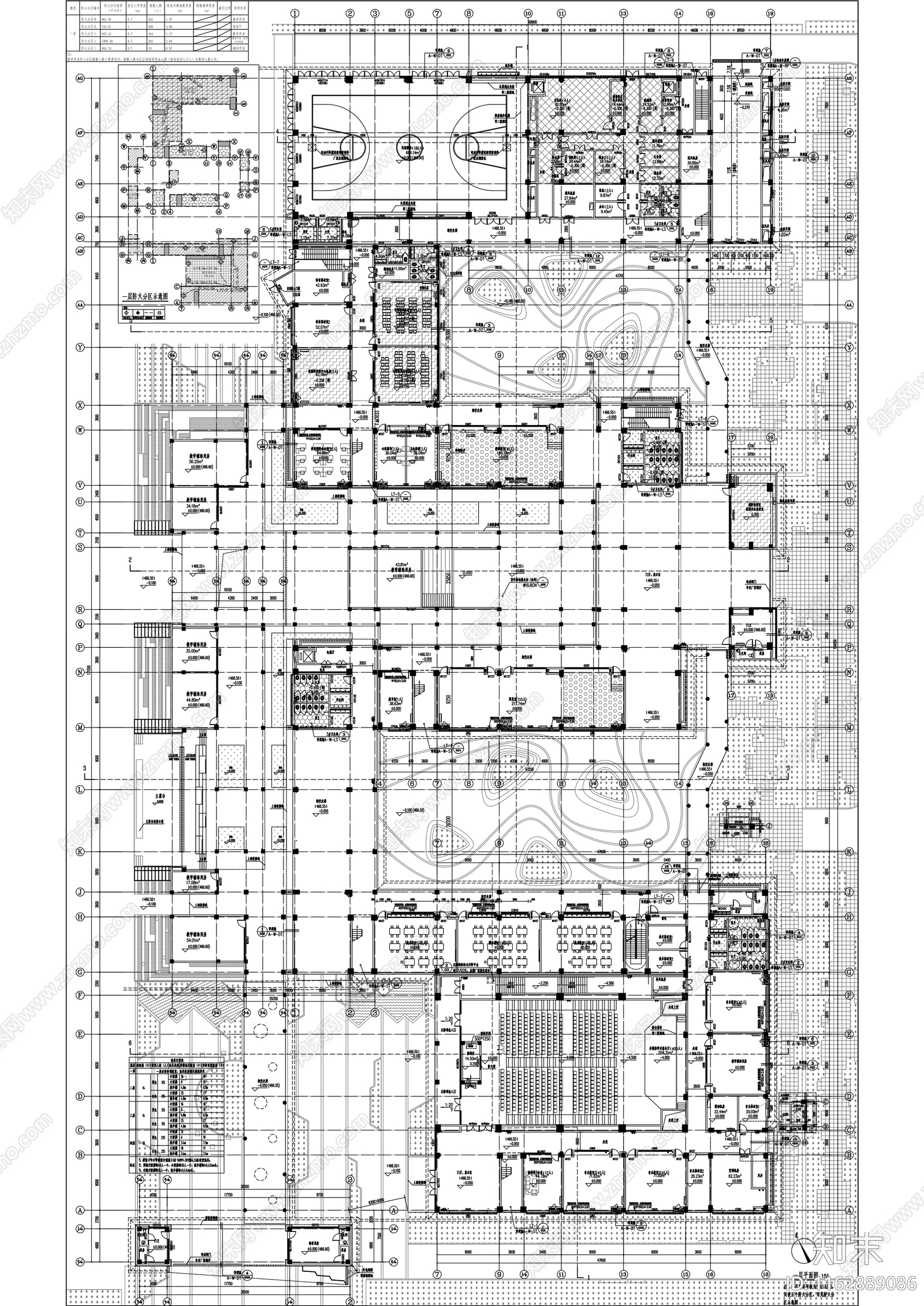 现代学校建筑cad施工图下载【ID:1162889086】