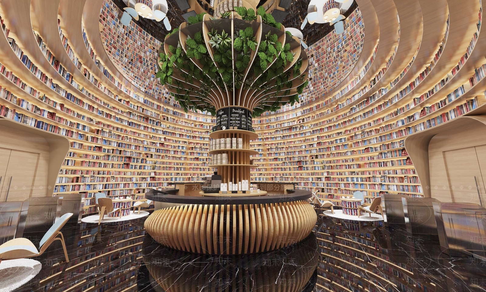 现代书店3D模型下载【ID:1214454146】