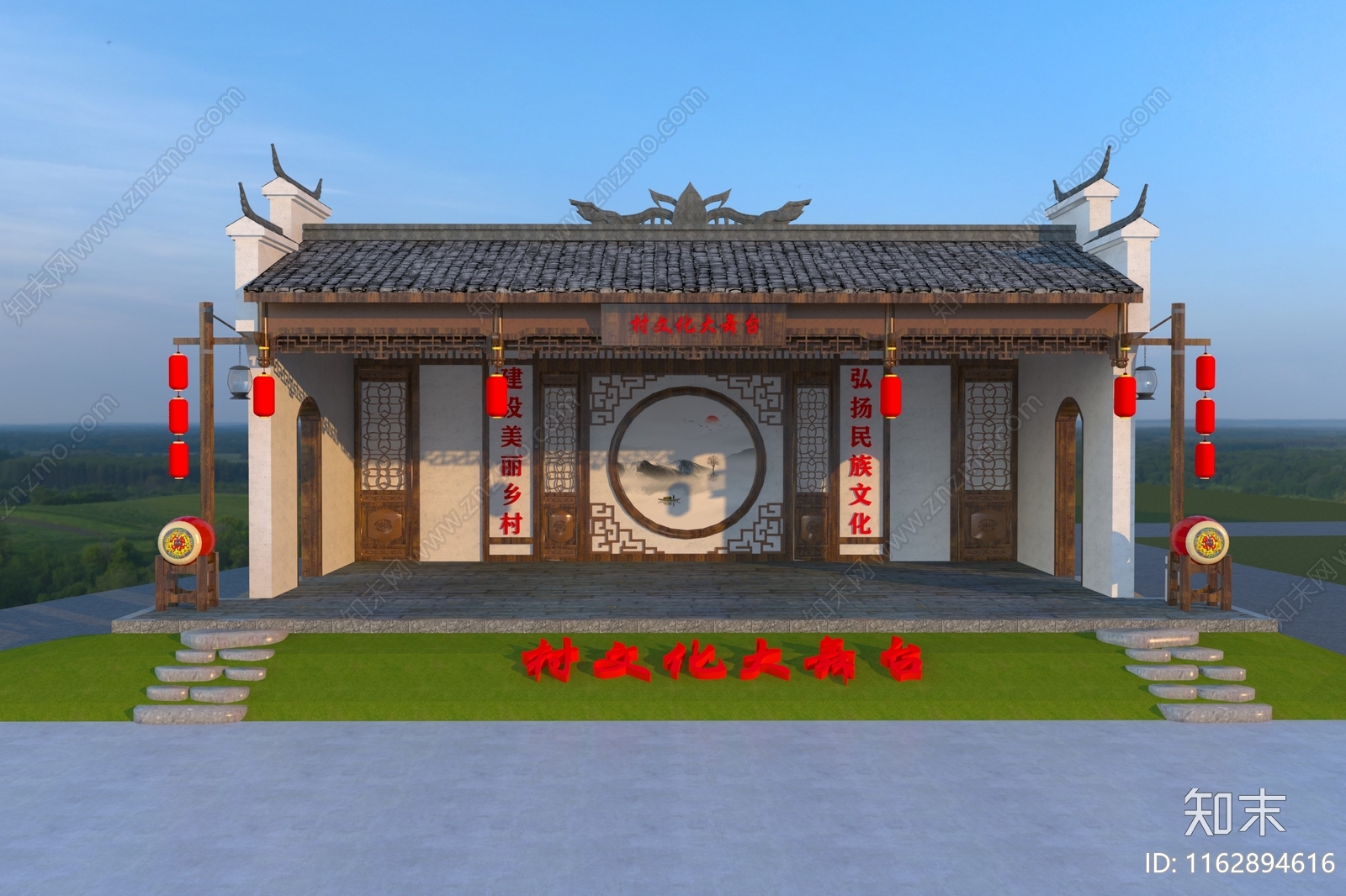 中式其他公共建筑3D模型下载【ID:1162894616】