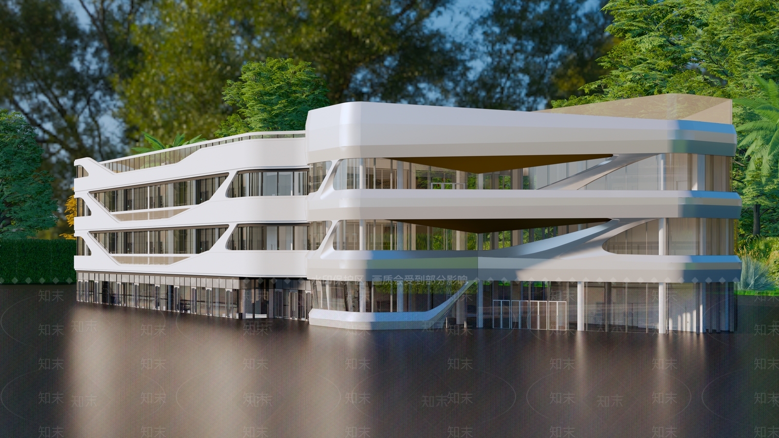 现代其他商业建筑SU模型下载【ID:1162903924】