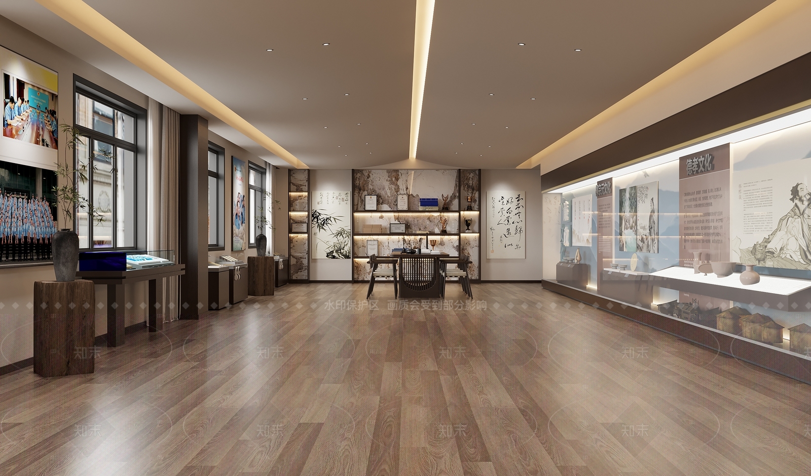 新中式办公室3D模型下载【ID:1214619151】