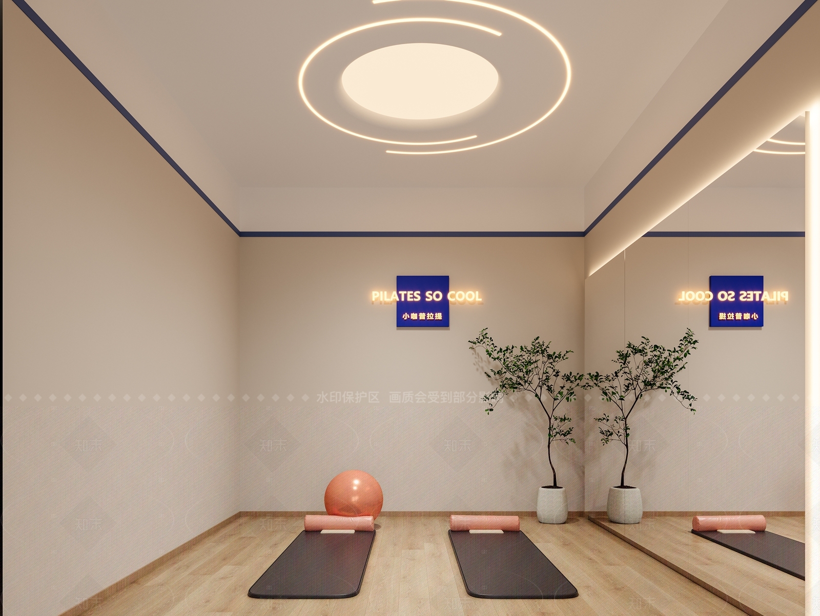 现代瑜伽室3D模型下载【ID:1162905408】