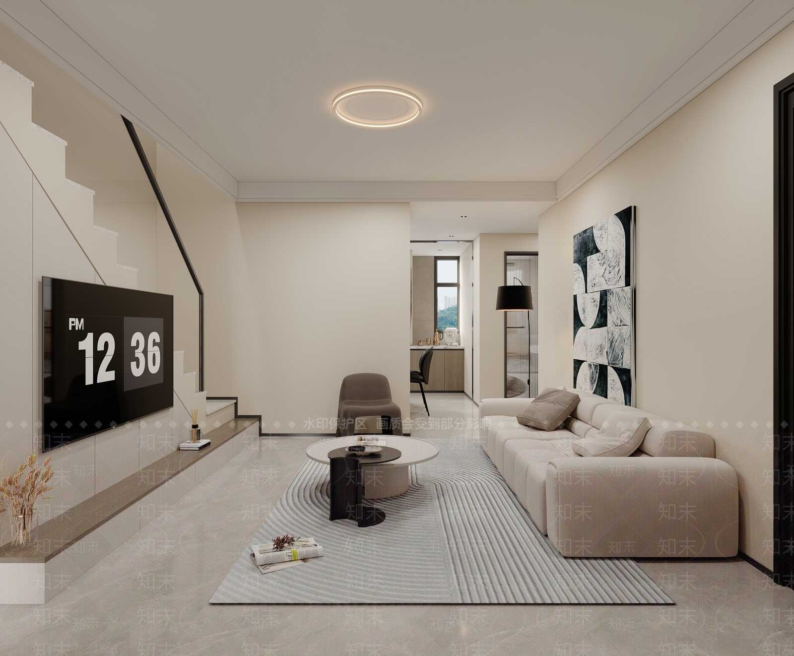 现代极简公寓3D模型下载【ID:1162907072】