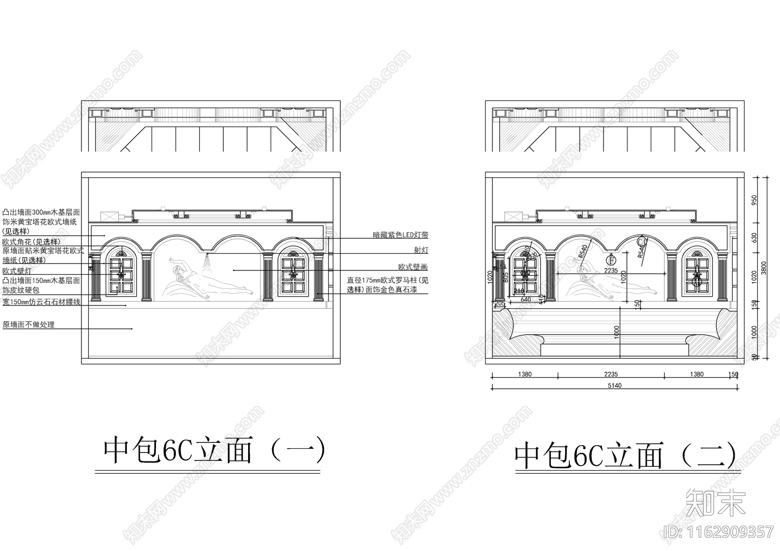 欧式KTVcad施工图下载【ID:1162909357】