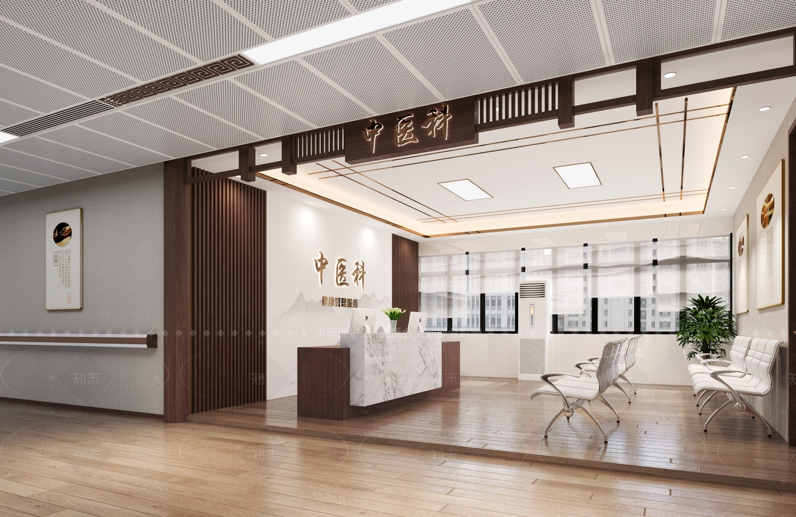 现代新中式医院3D模型下载【ID:1162910298】