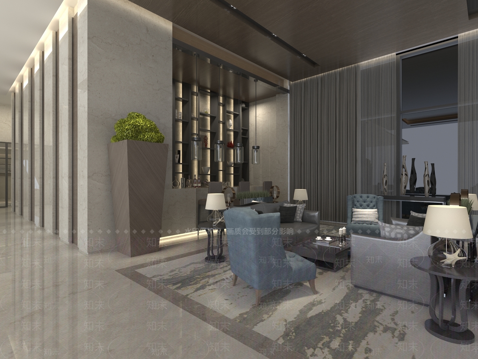 现代售楼处3D模型下载【ID:1162914571】