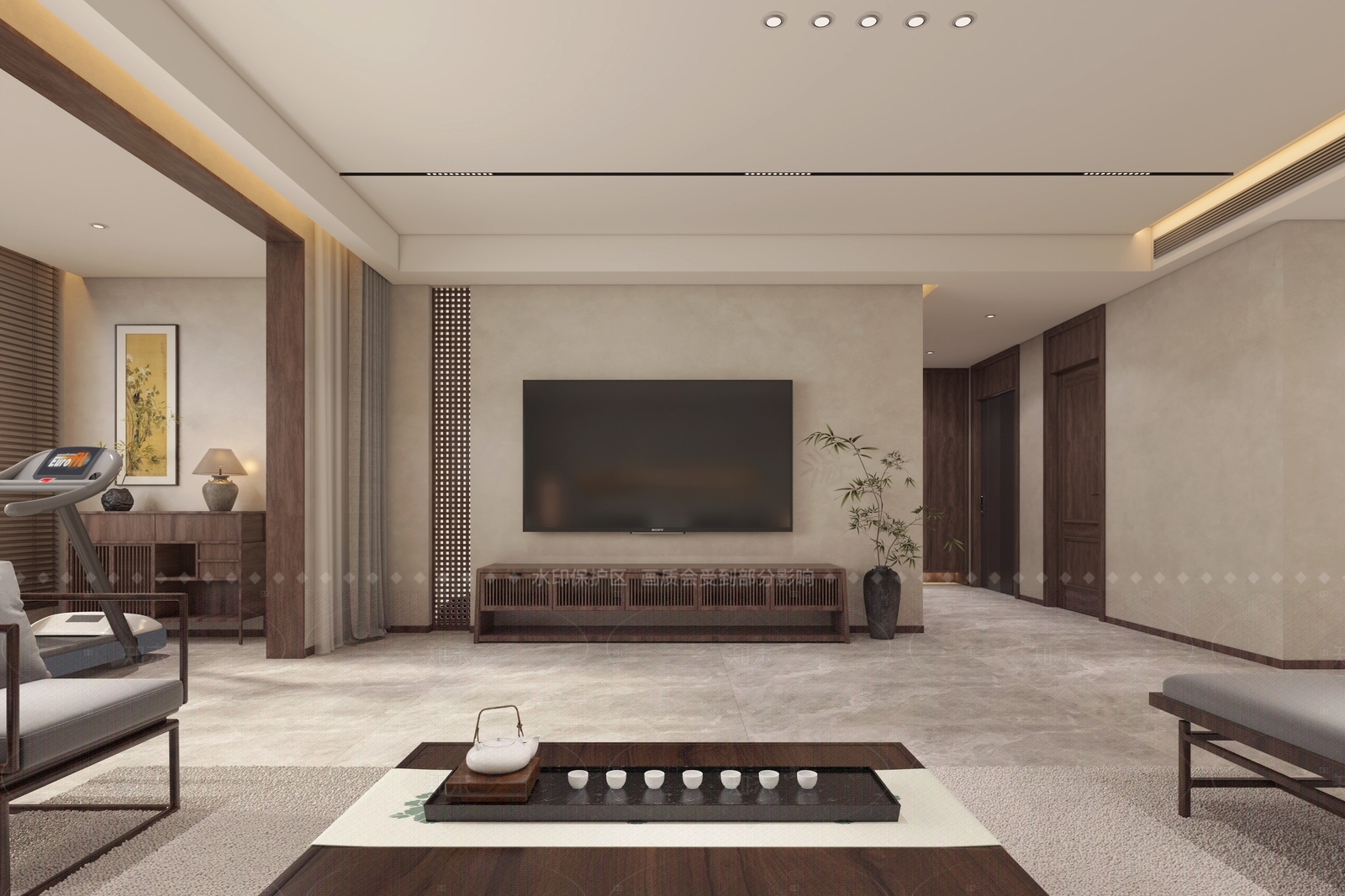 新中式玄关3D模型下载【ID:1214619480】