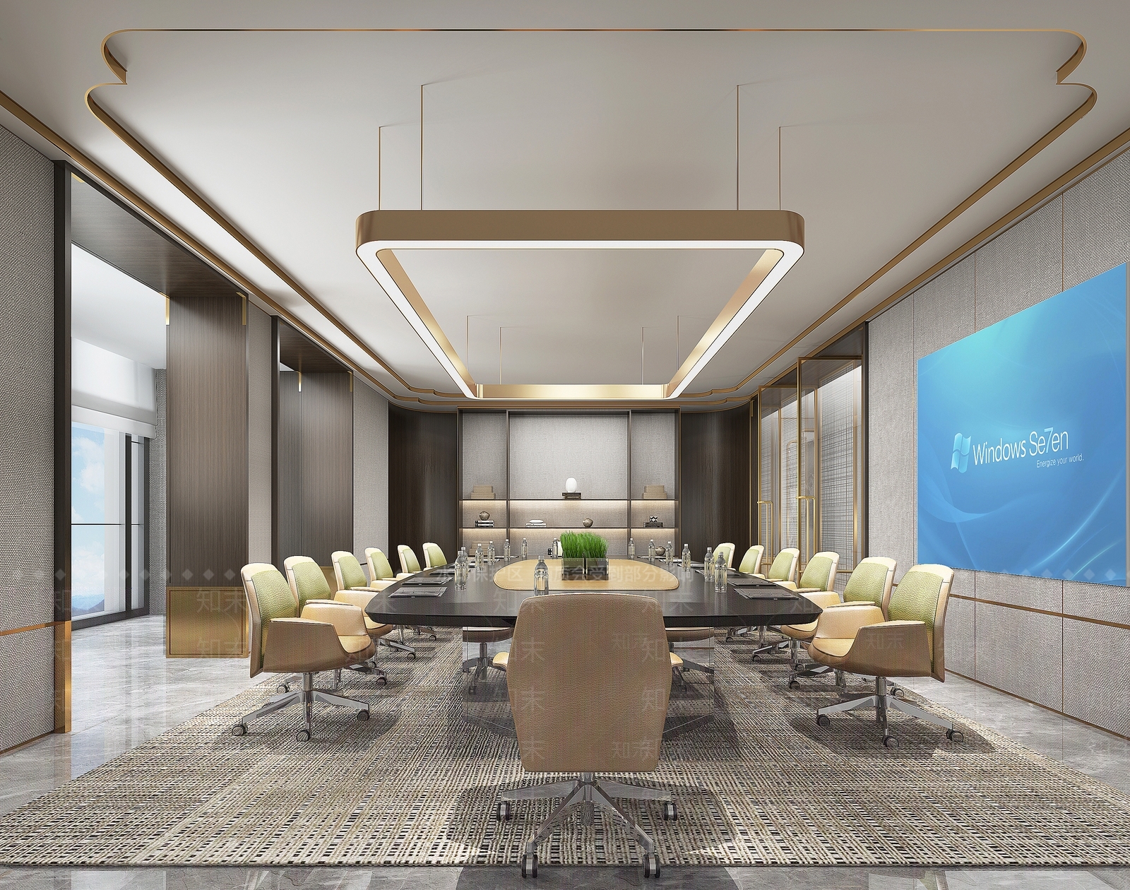 现代轻奢会议室3D模型下载【ID:1162920391】