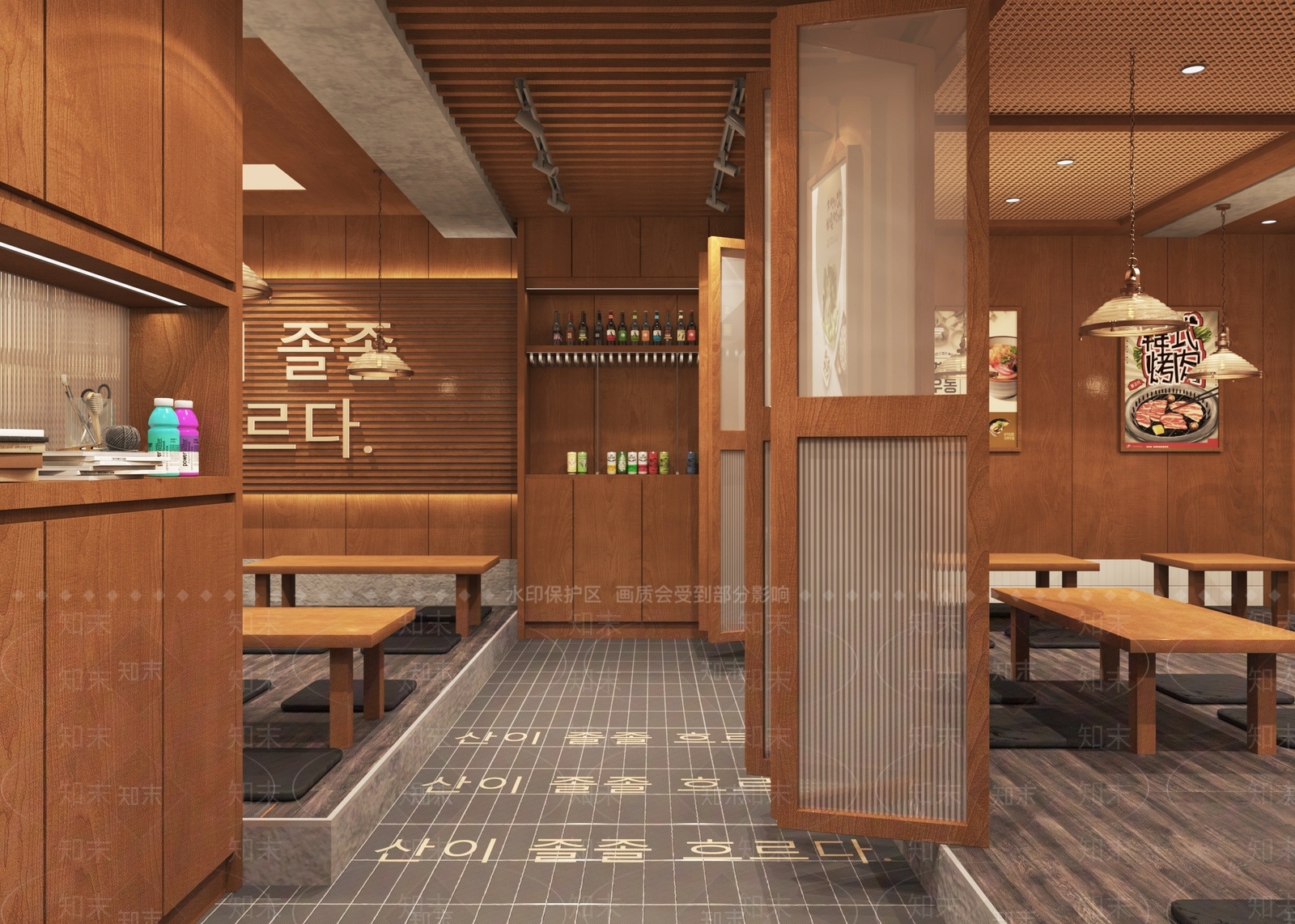 原木工业其他餐饮空间3D模型下载【ID:1162920448】