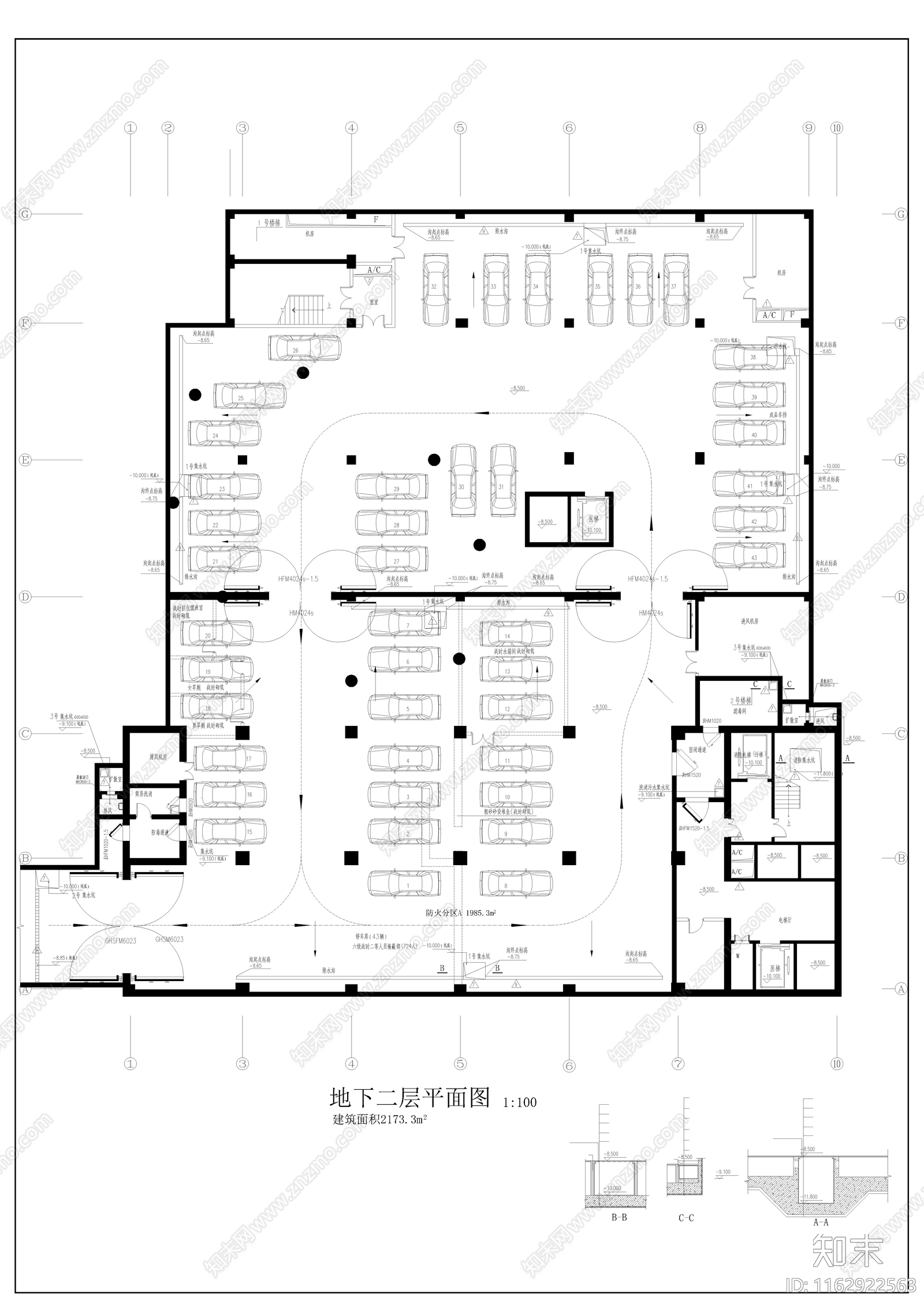其他医院建筑cad施工图下载【ID:1162922563】