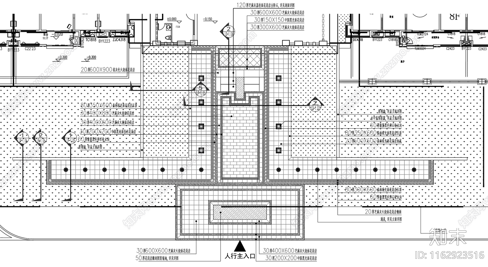 中式小区景观施工图下载【ID:1162923516】