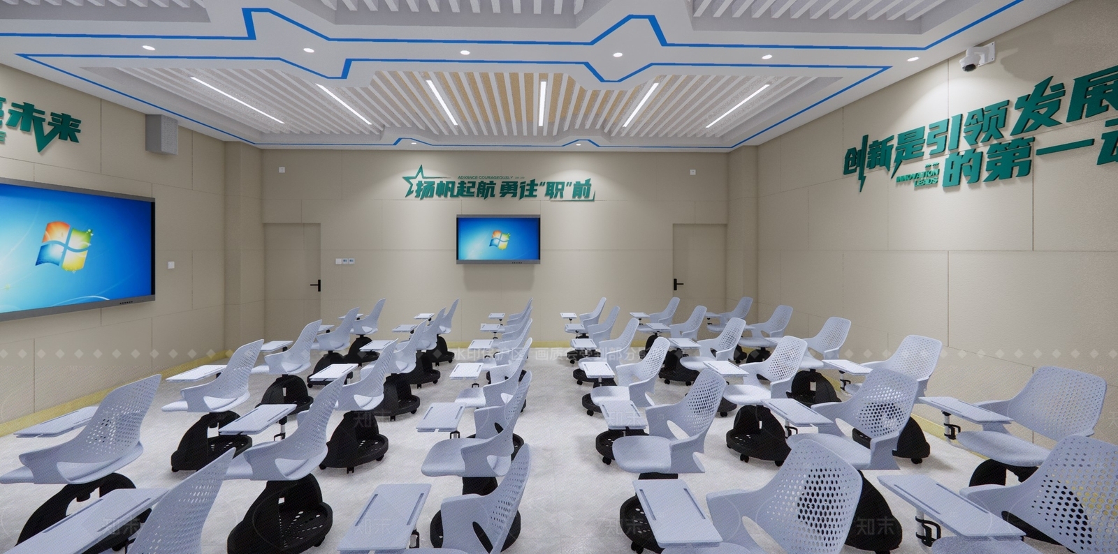 现代简约其他学校空间SU模型下载【ID:1163118385】